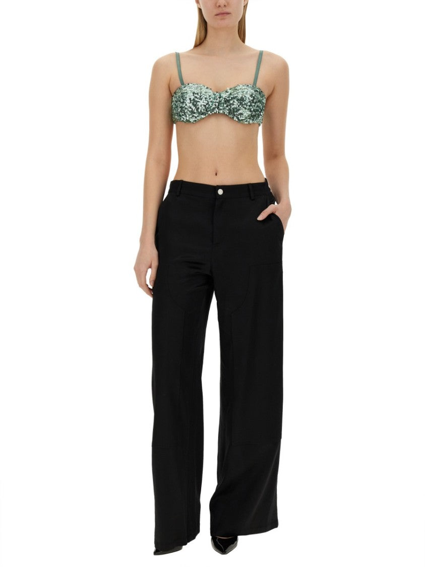 Cropped Sequined Top