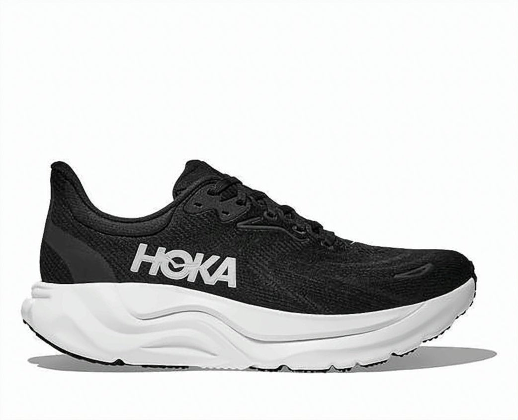 Black Mesh Sneakers with Sculpted White Sole
