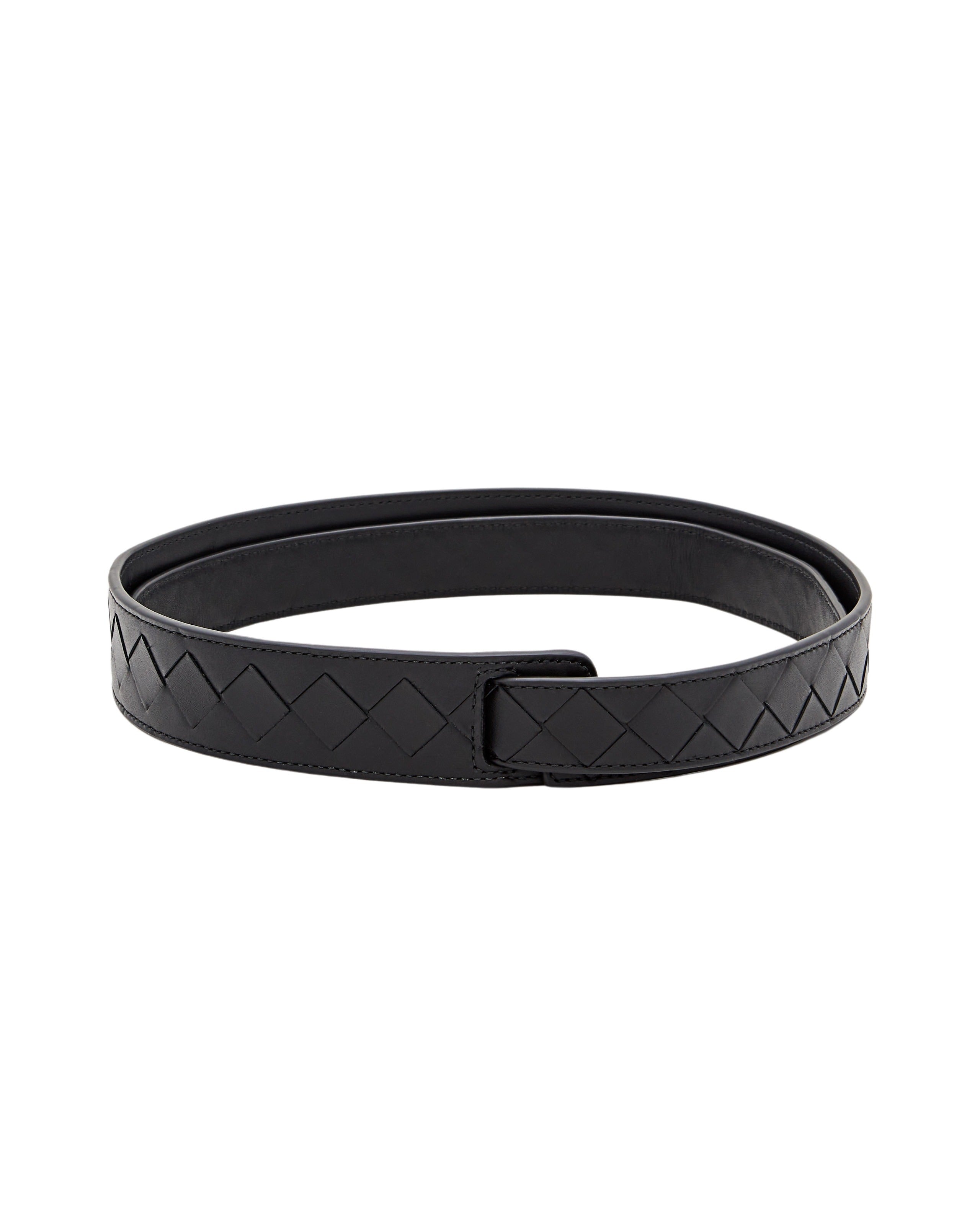 Leather Belt Classic Detail Intreccio