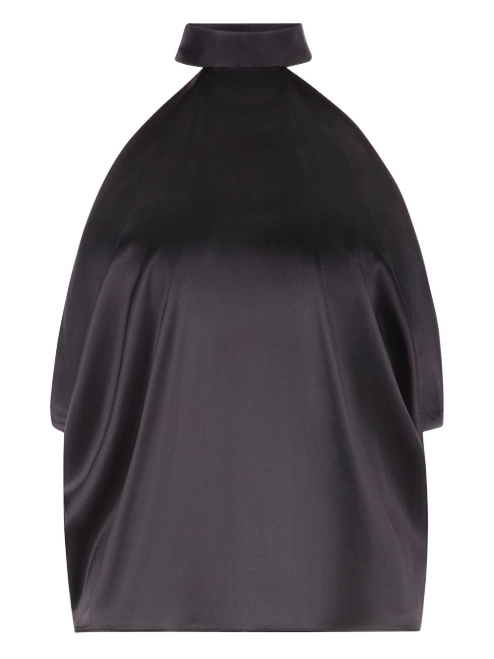 Satin Halterneck Top With Open Back