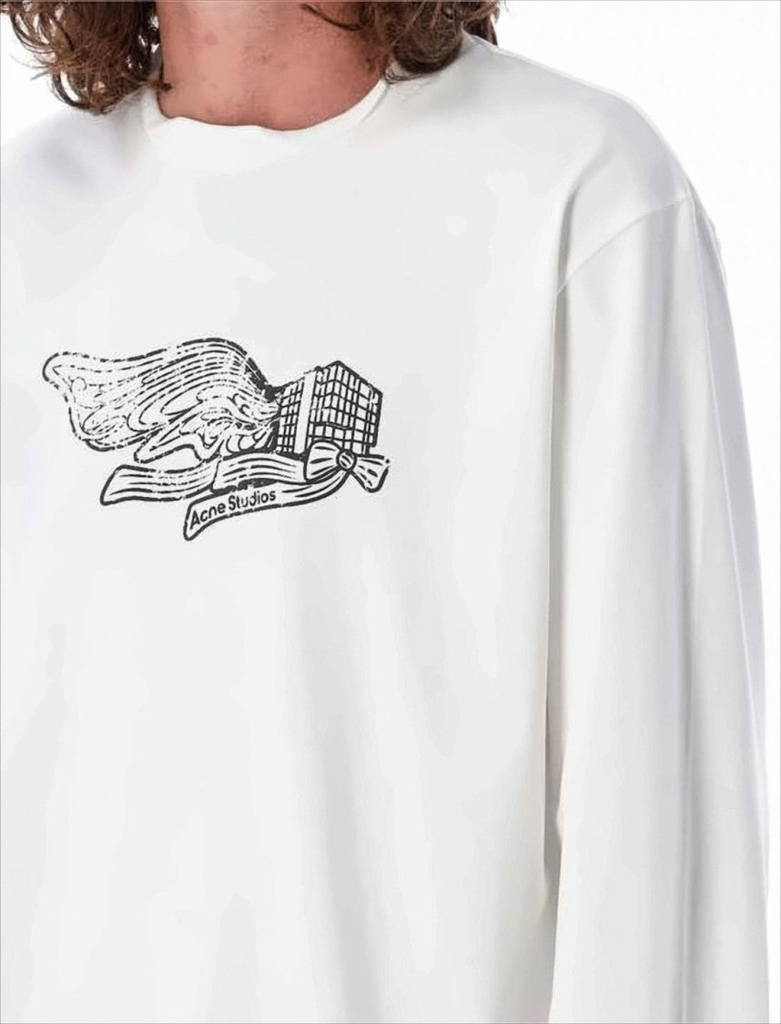 Relaxed Fit Graphic Print Cotton Long-Sleeve Tee