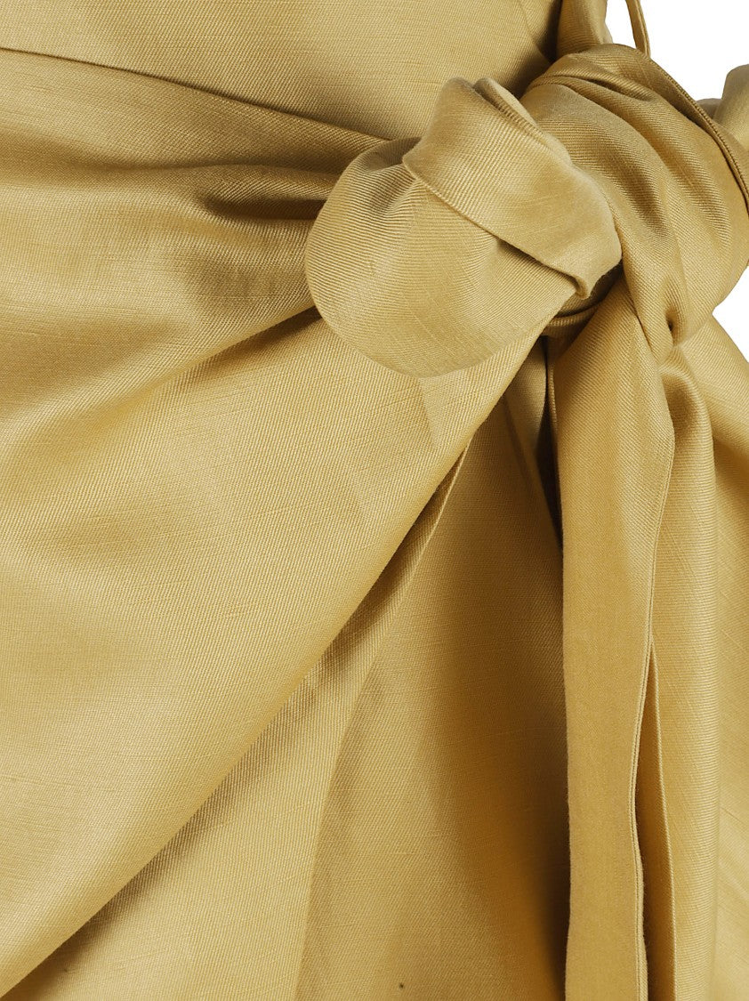 Knee-Length Wrap Skirt