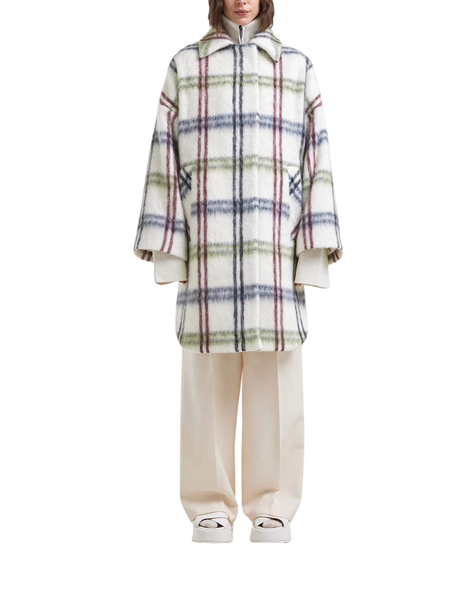 Monteleone Oversized Checked Wool Coat