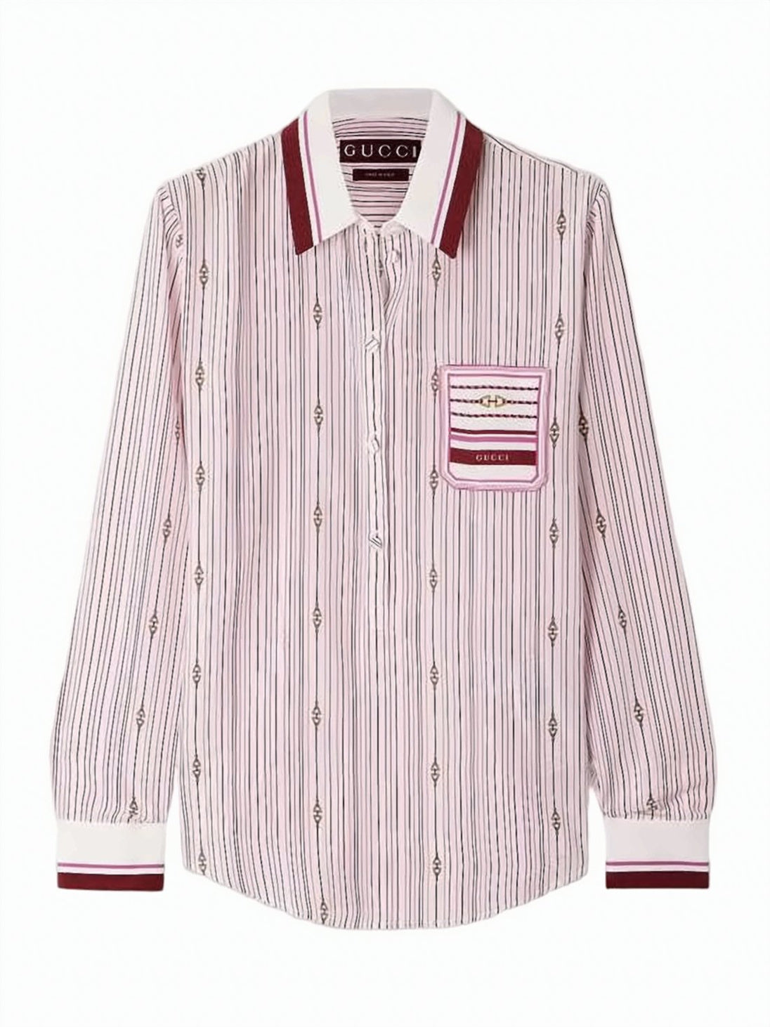 Silk Shirt with Vertical Stripes