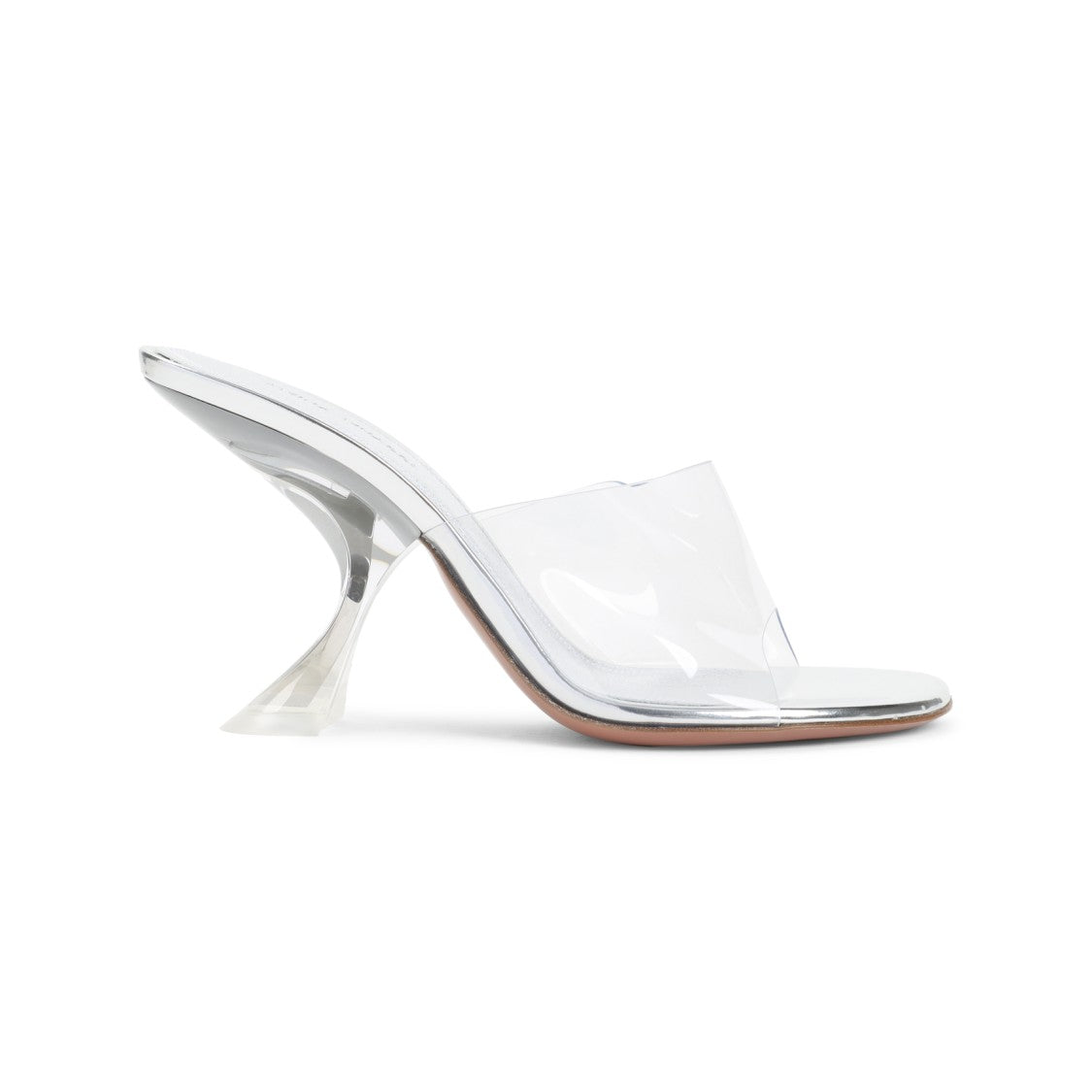 Metallic Open-Toe Sandals With Sculptural Heel