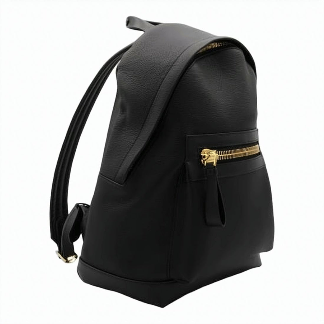 Calf Leather Backpack with Gold-tone Accents