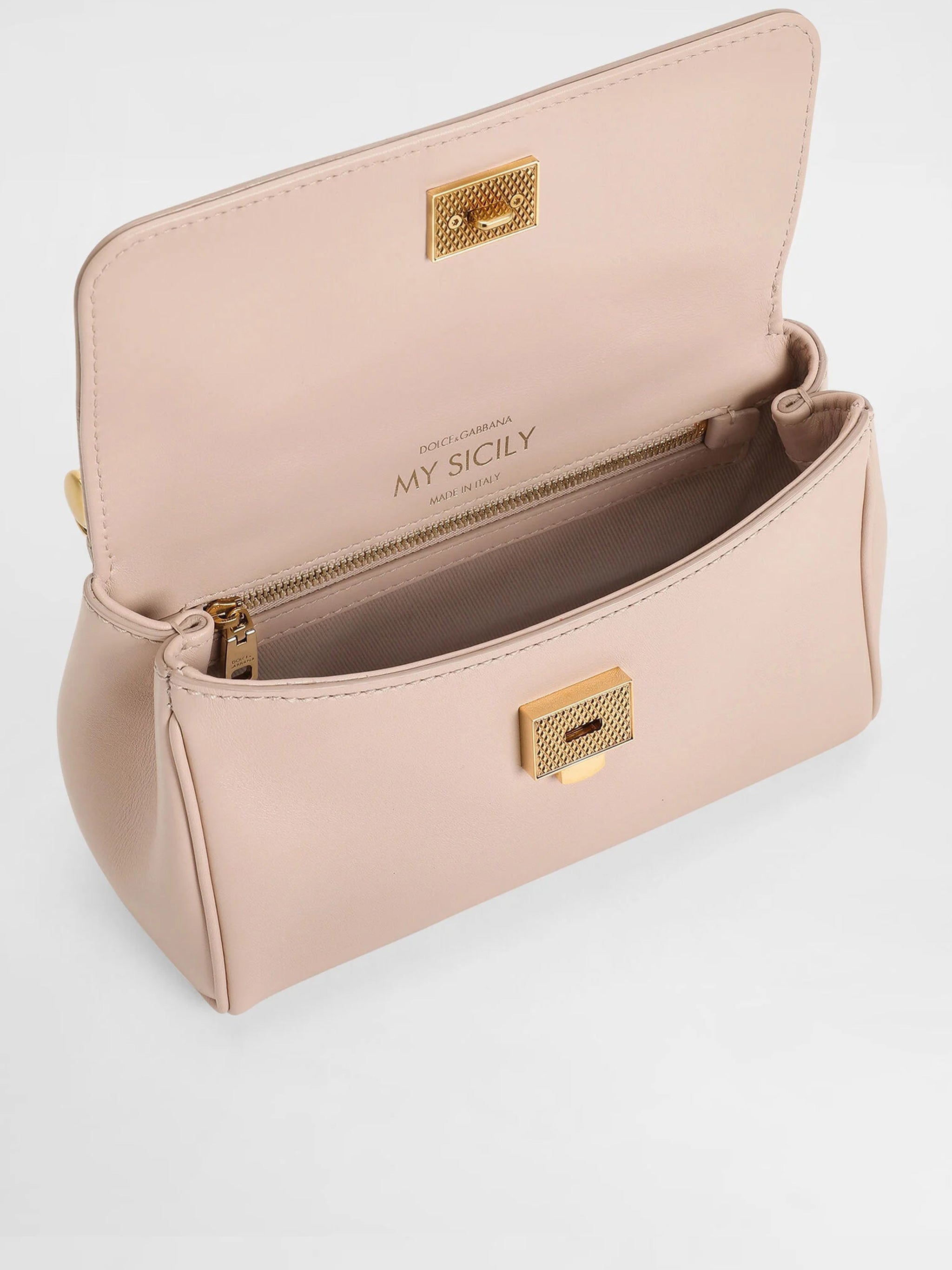 Neutrals Vit. Plonge Structured Leather Handbag