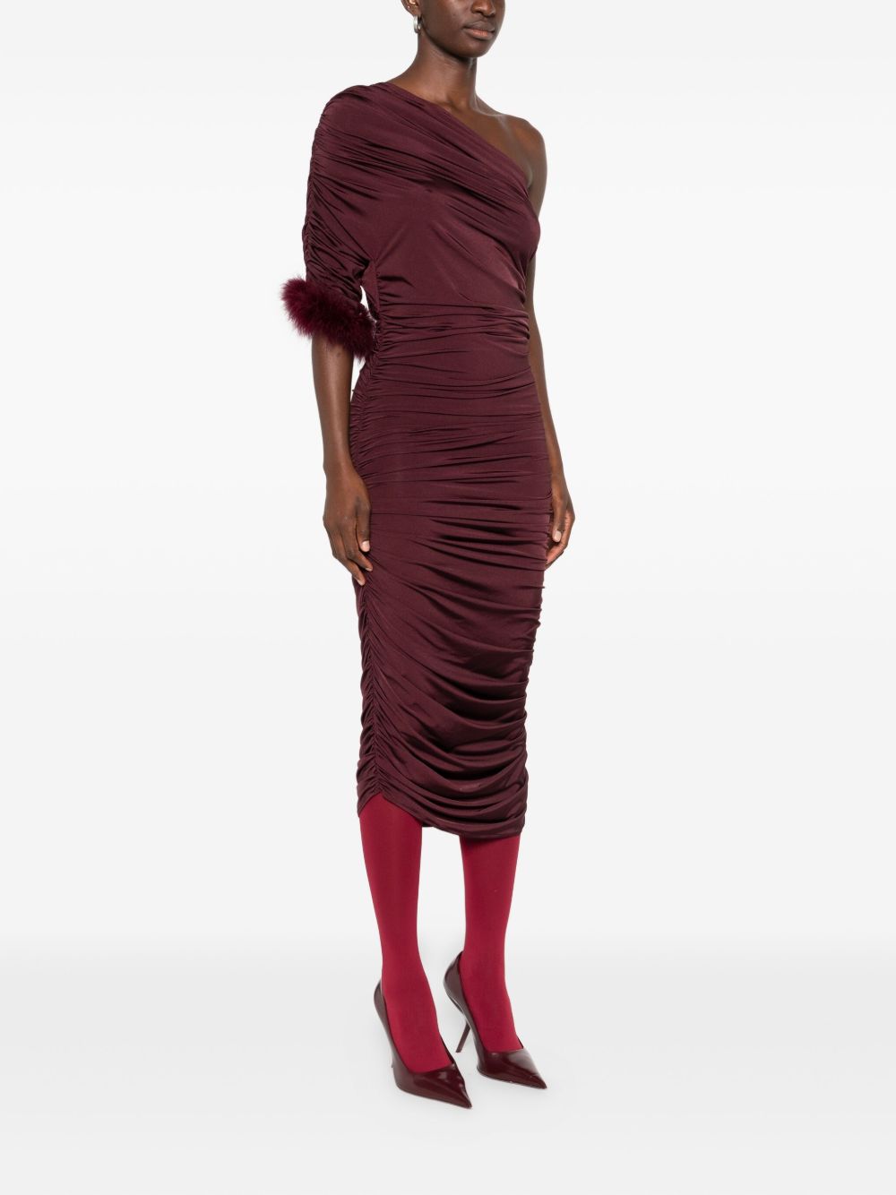 One-Shoulder Midi Dress