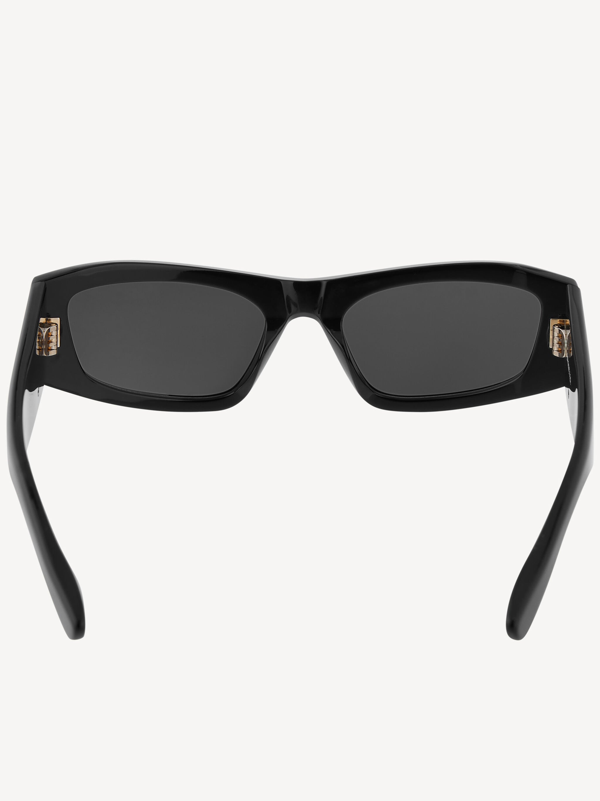 Black Occhiali Rectangular Logo Sunglasses