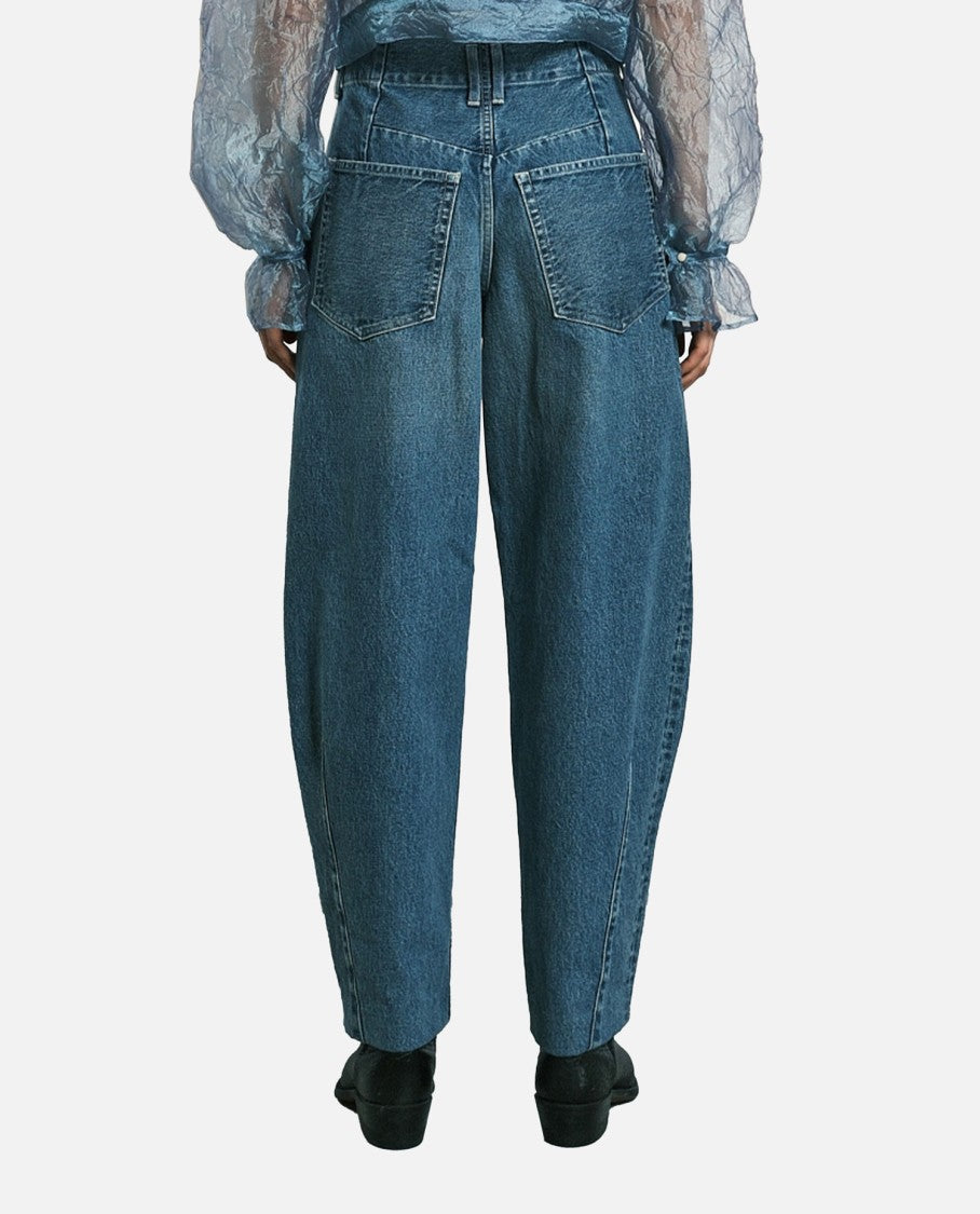 Tapered Jean Trousers With High Waist