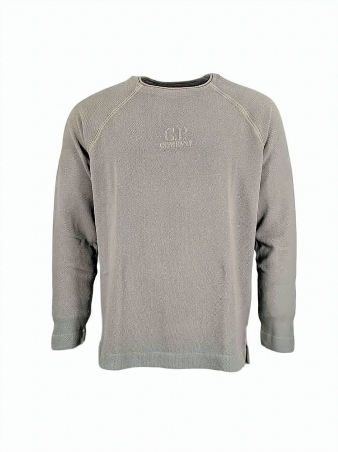 Textured Cotton Long Sleeve Top
