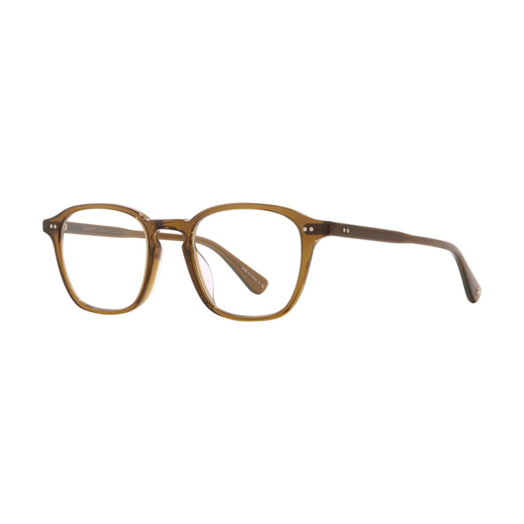 Markus Translucent Brown Square Frame Sunglasses with Metallic Details