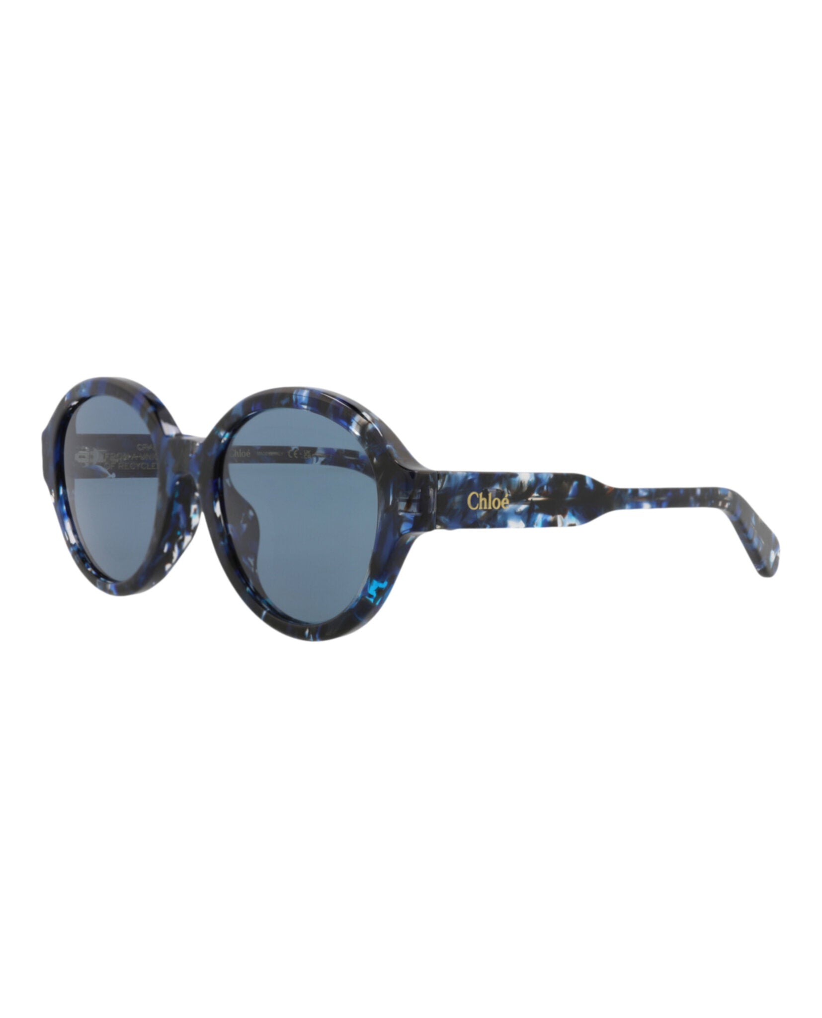 Round-Frame Recycled Acetate Sunglasses