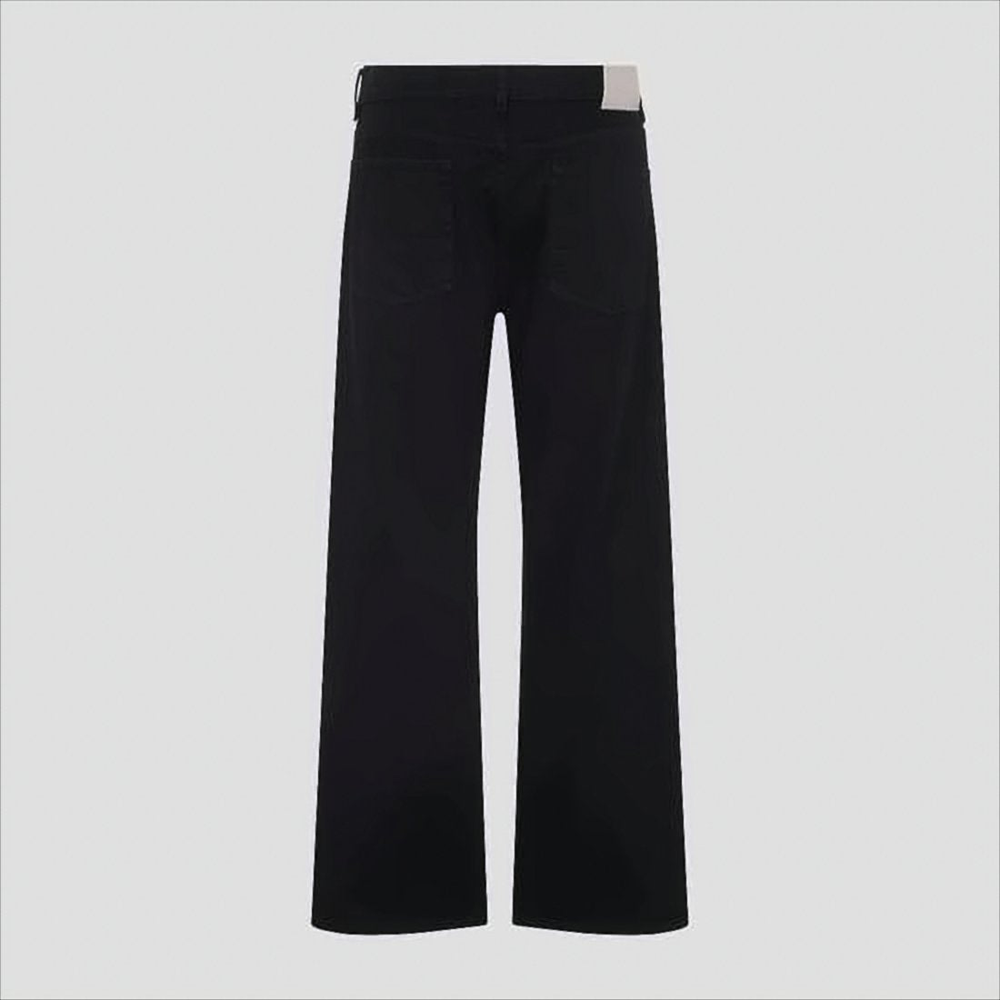 Straight-Leg Black Denim Pants
