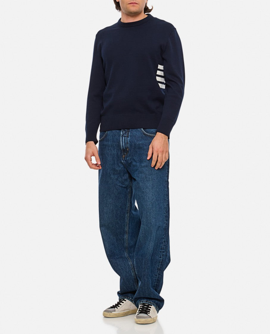 Sweter z okrągłym dekoltem 4 Bar Stripe