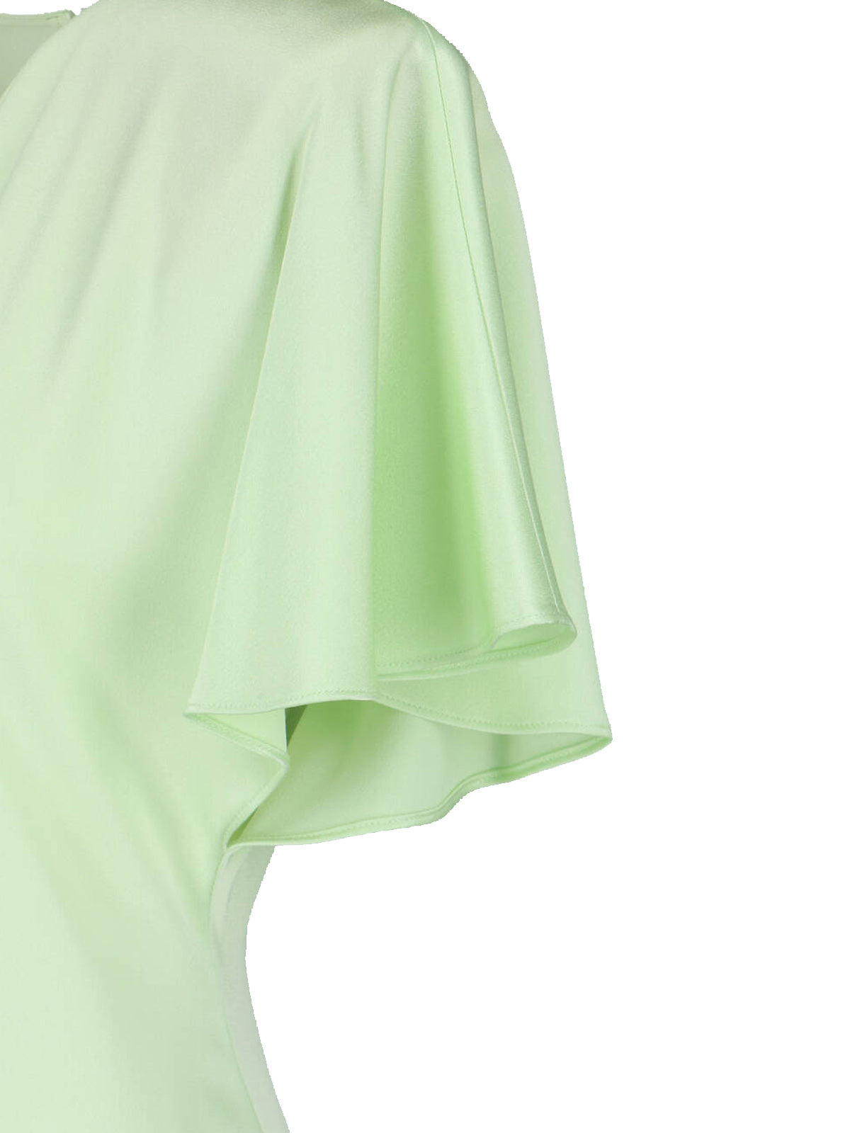 Green Asymmetrical Viscose Blend Midi Dress