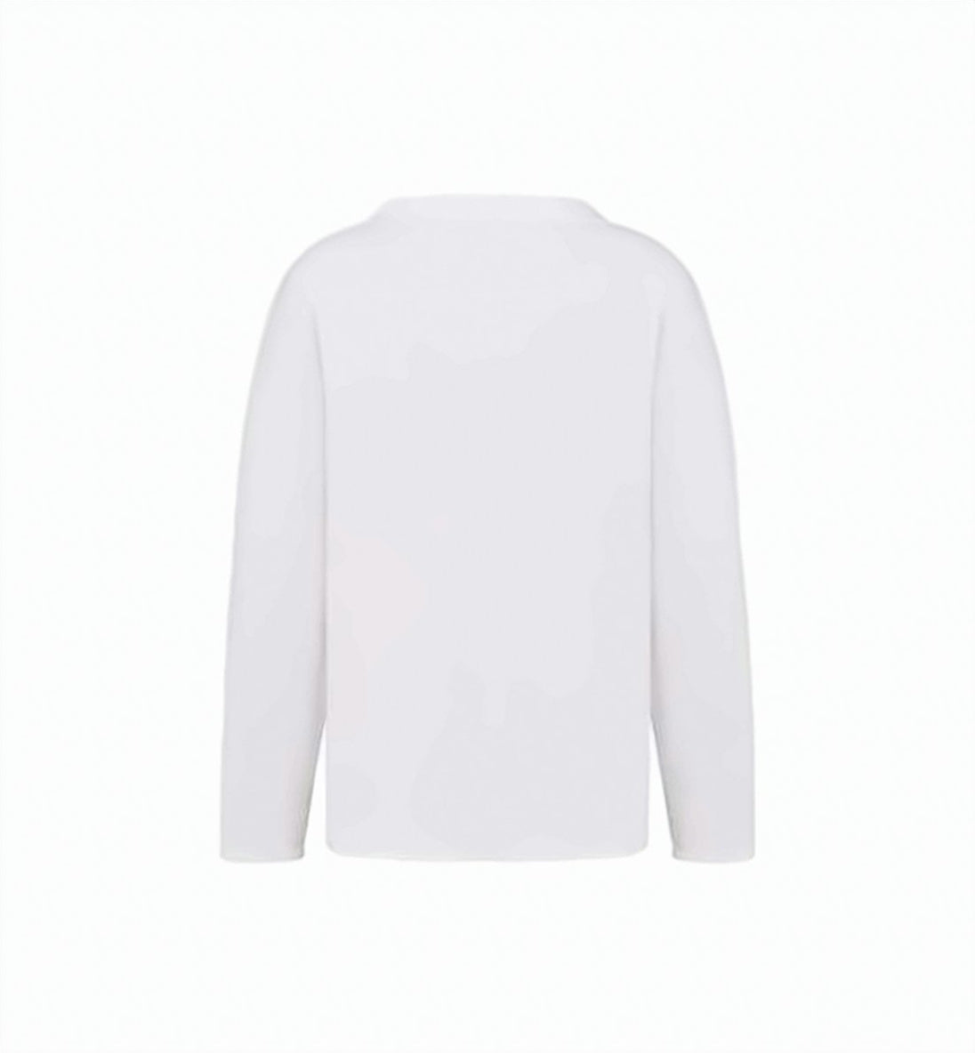 Long-Sleeve Cotton and Wool Blend Top