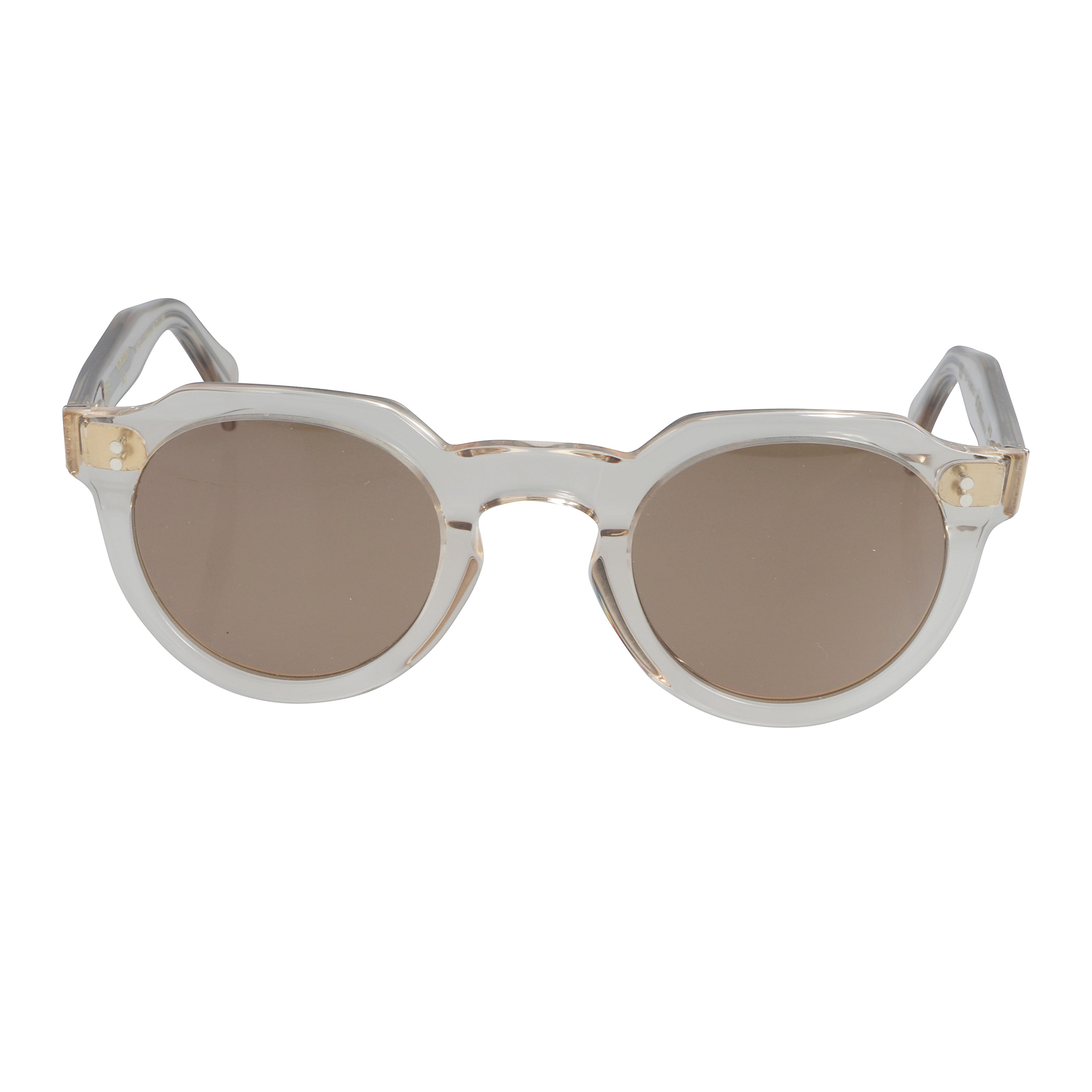 Storiko Special-S Translucent Round Frame Sunglasses with Brown Lenses