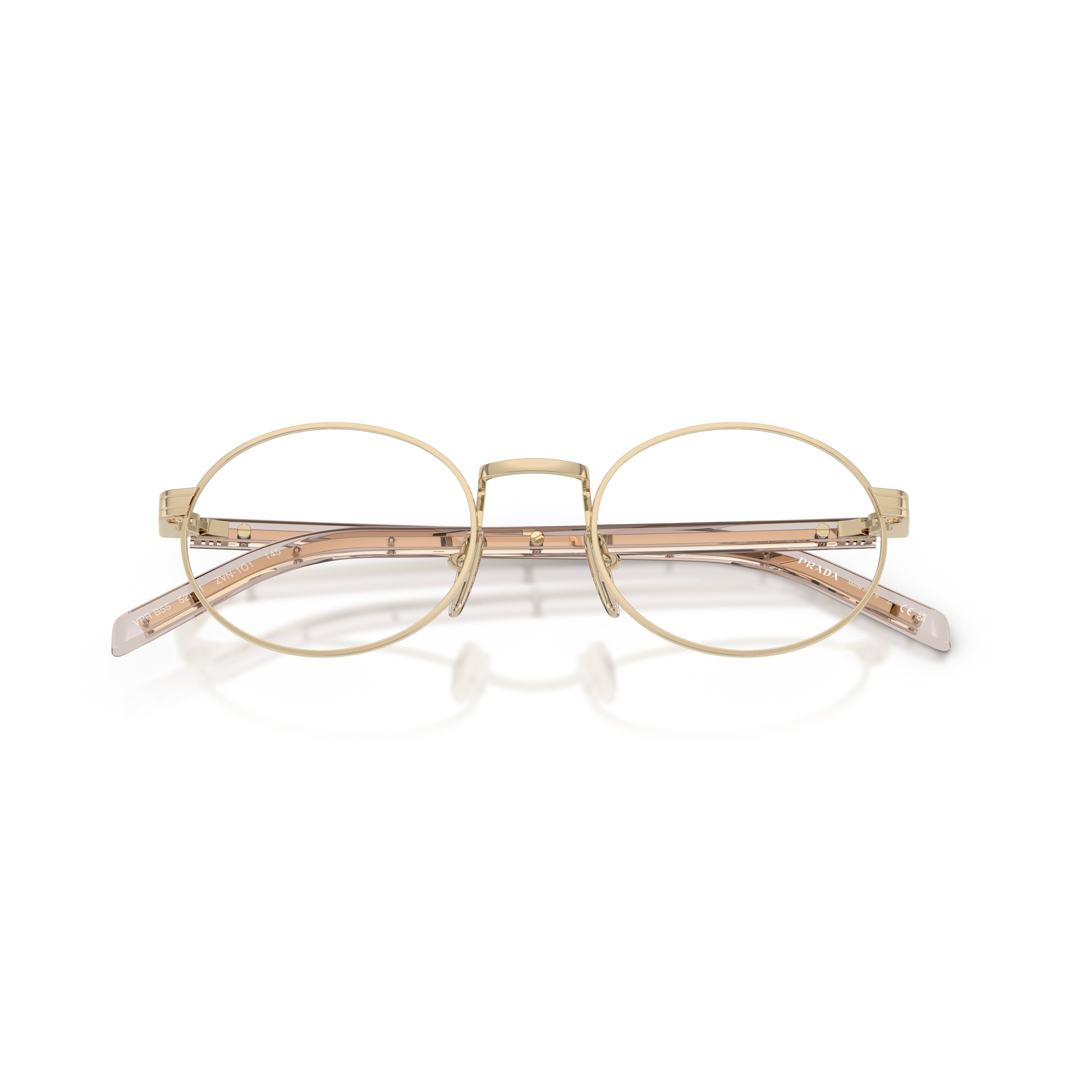 0pr B55v Oval Metal Frame Eyeglasses