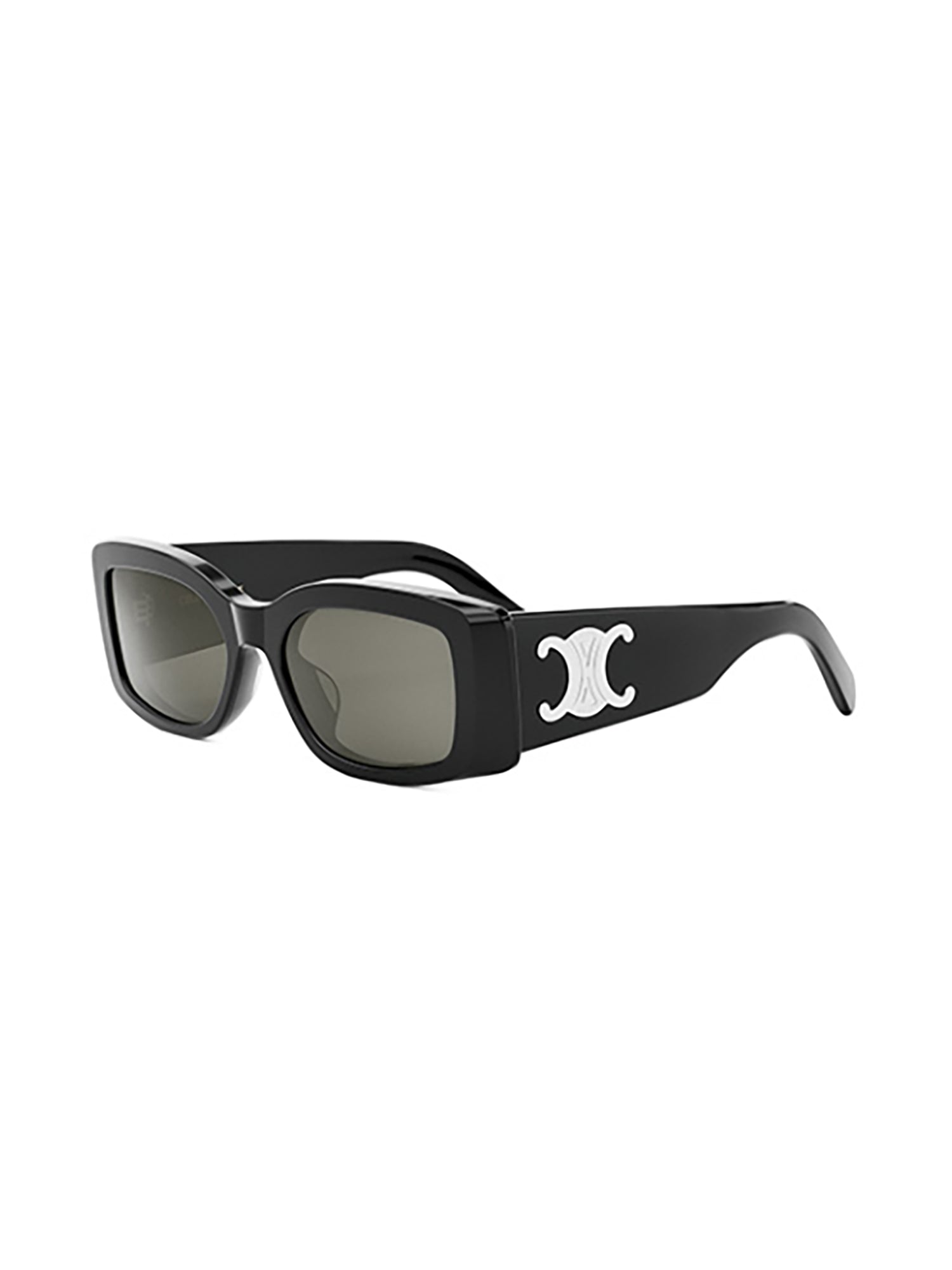 Rectangular White Acetate Sunglasses