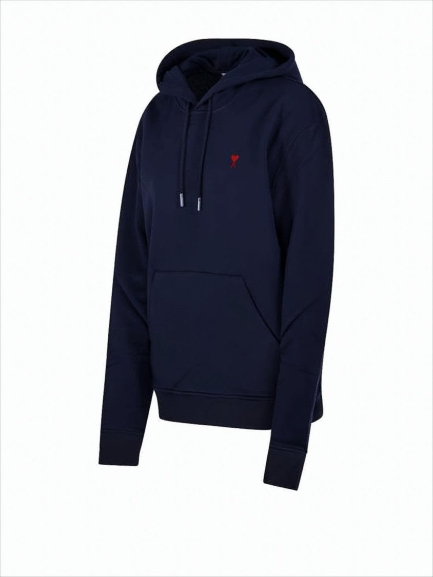 Cropped Hoodie With Relaxed Fit And Emblematic Heart