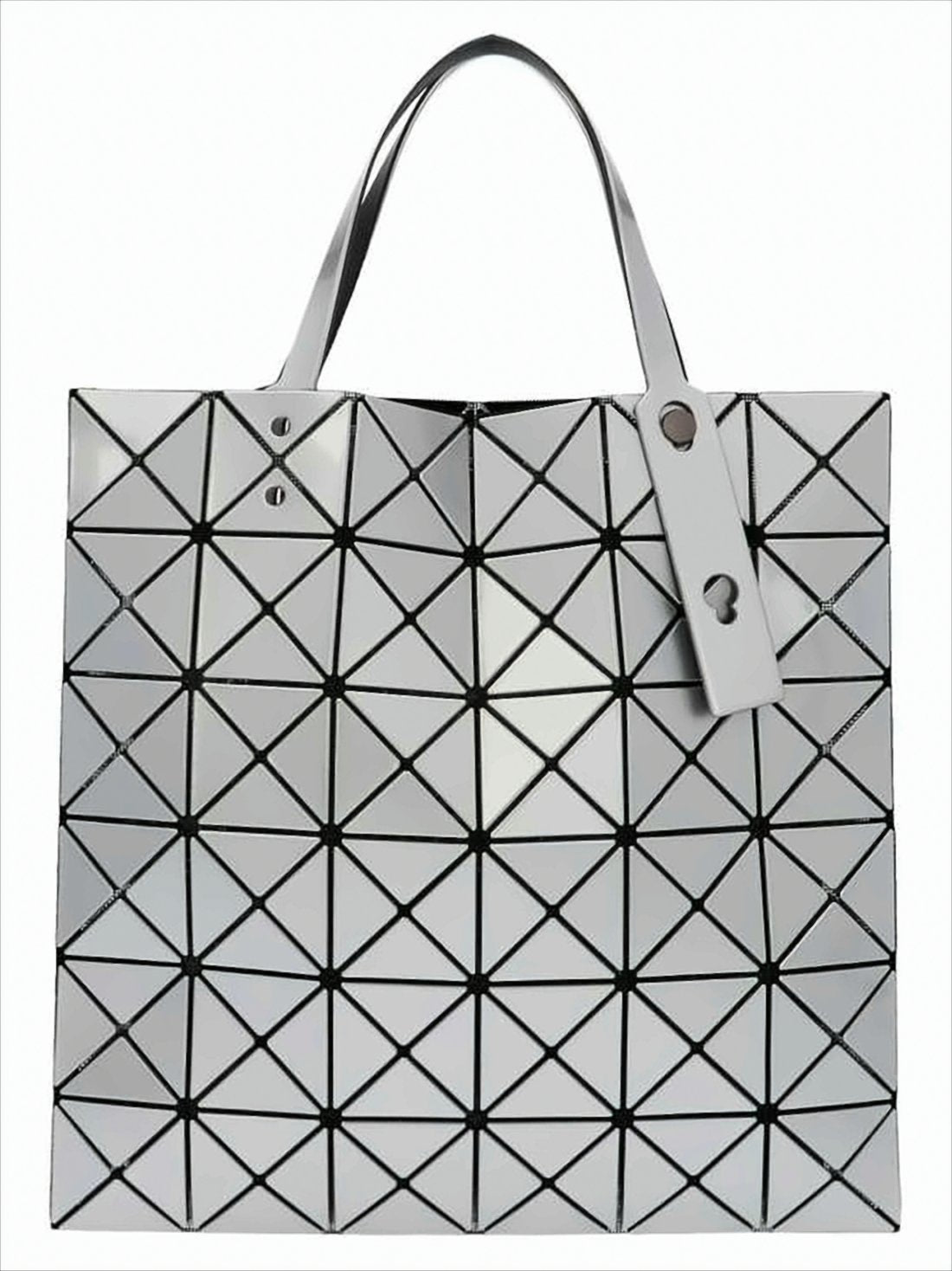 Geometric Tote Bag With Reflective Finish