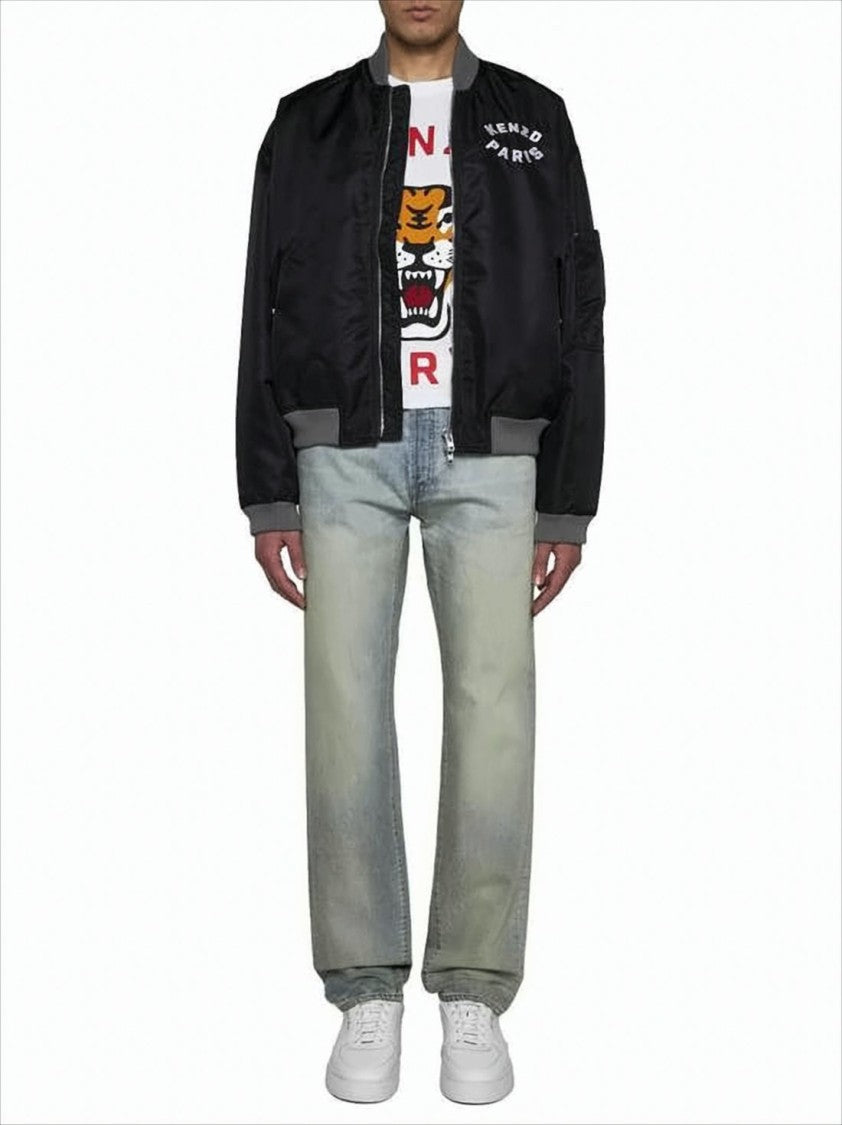 Relaxed Fit Light Blue Denim Pants With Classic Five-Pocket Styling