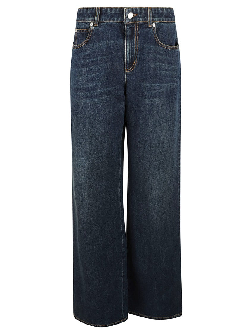 Wide-Leg Denim Jeans