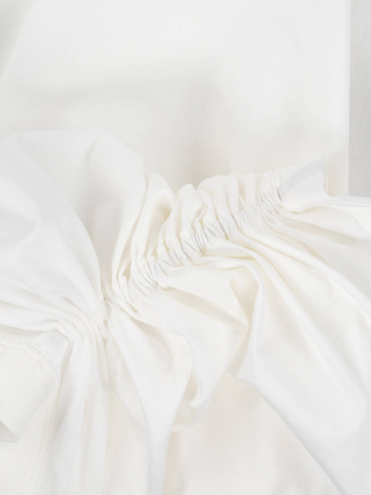 White Asymmetrical Twist Unique Panel T-Shirt