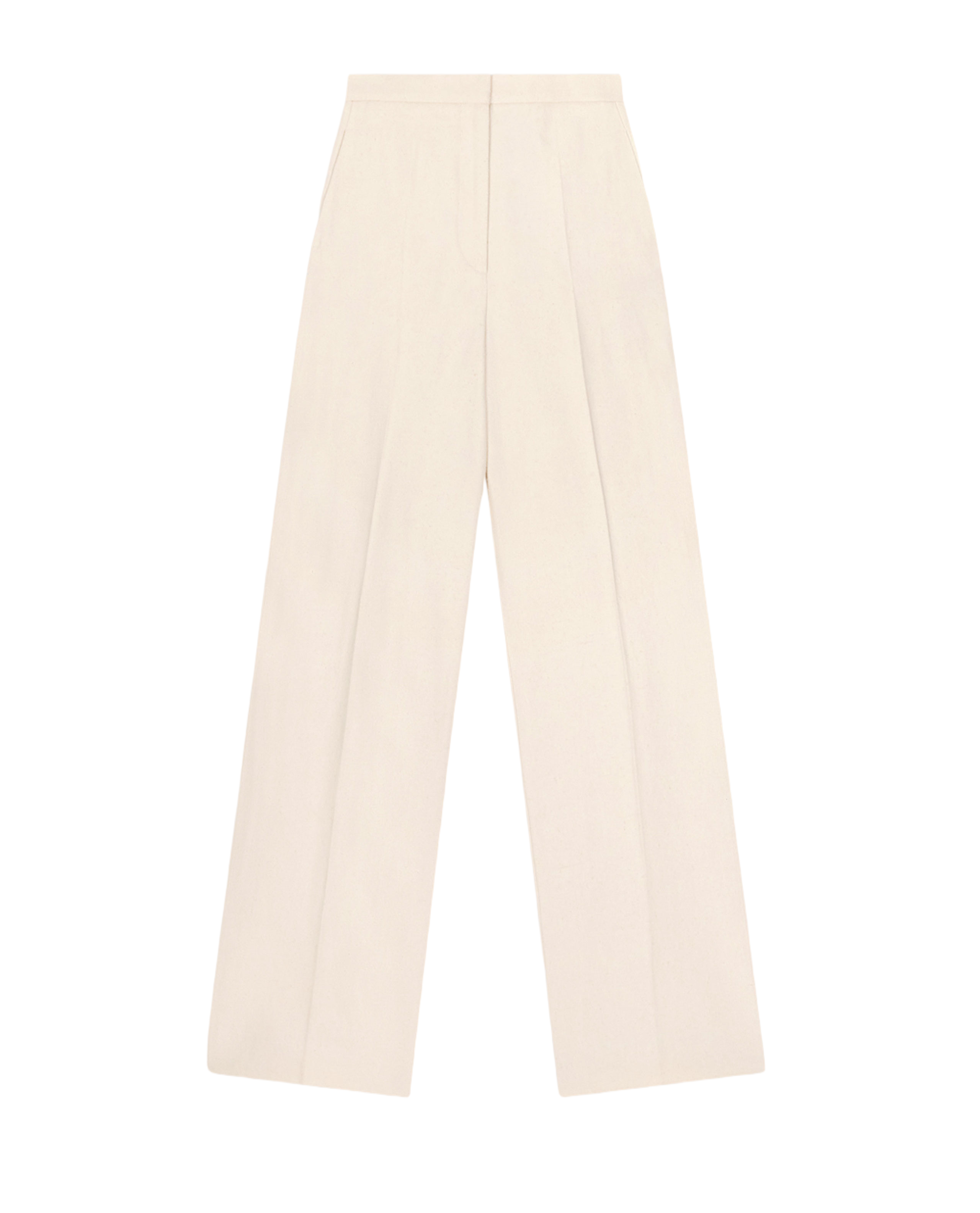 Tailored Straight Pants with Crease Detail