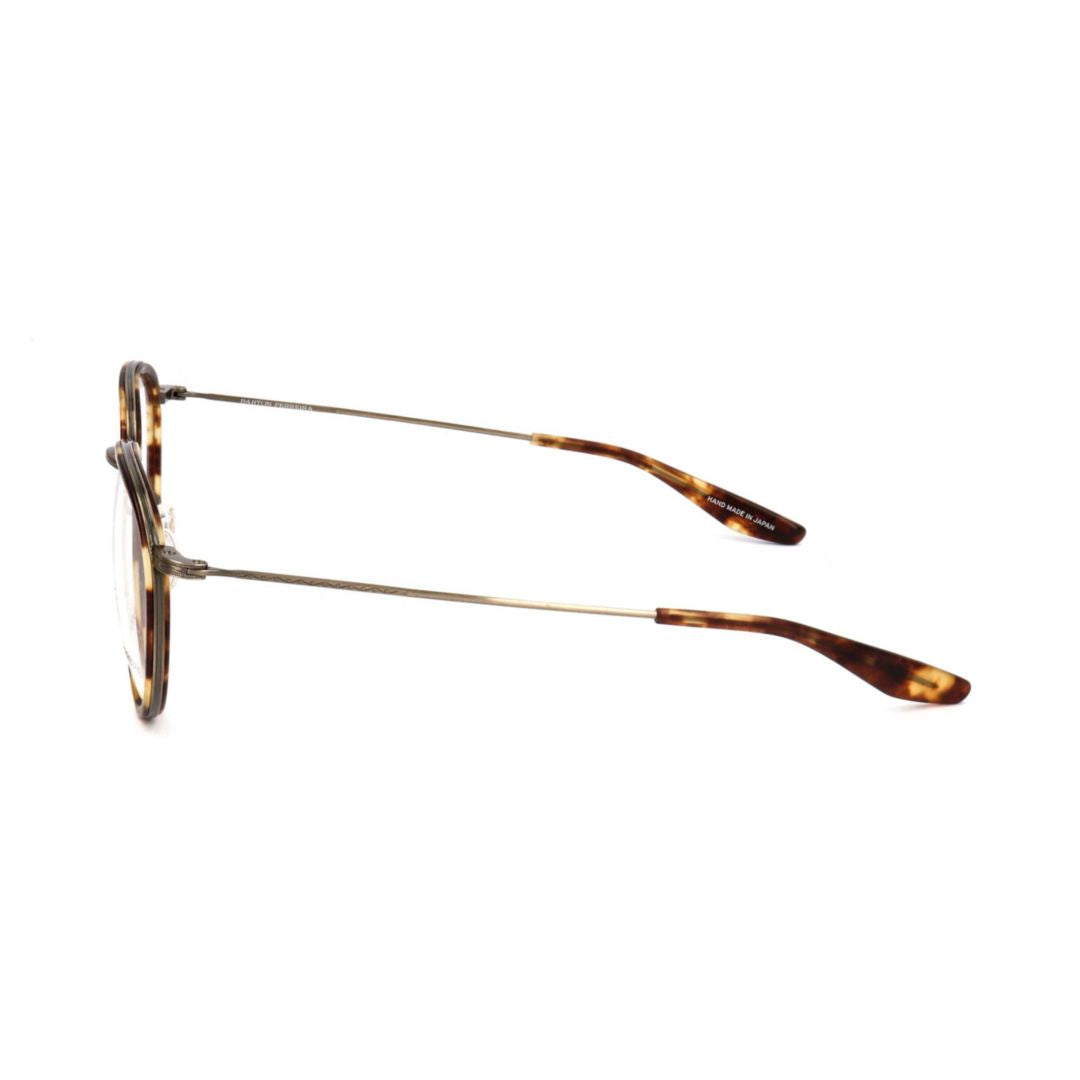 Bp5067 521ir Round Tortoiseshell-Patterned Eyeglasses with Metal Temples