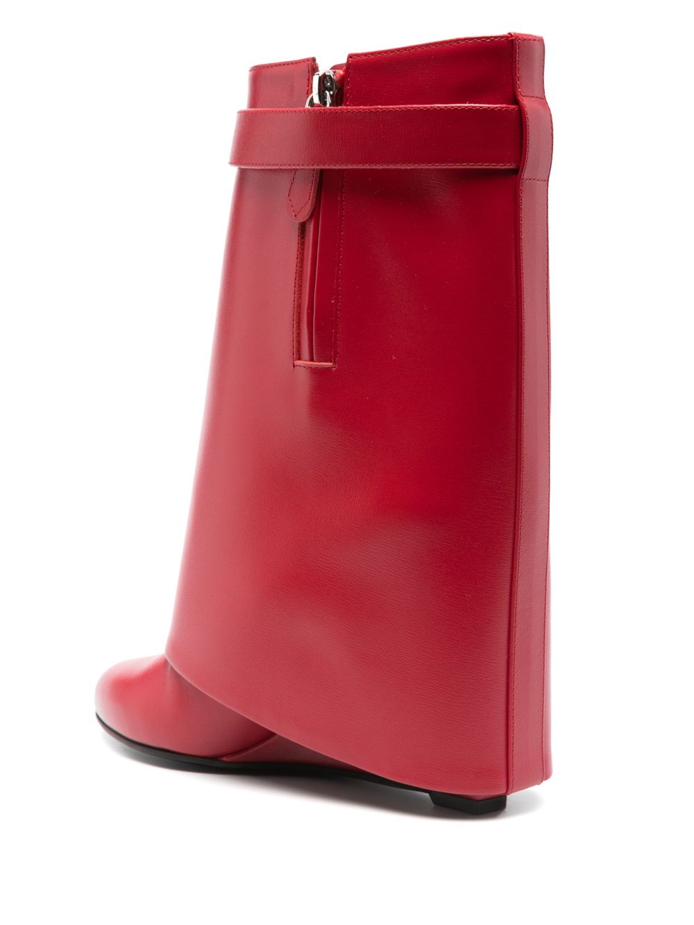 Rose Red Leather Boots