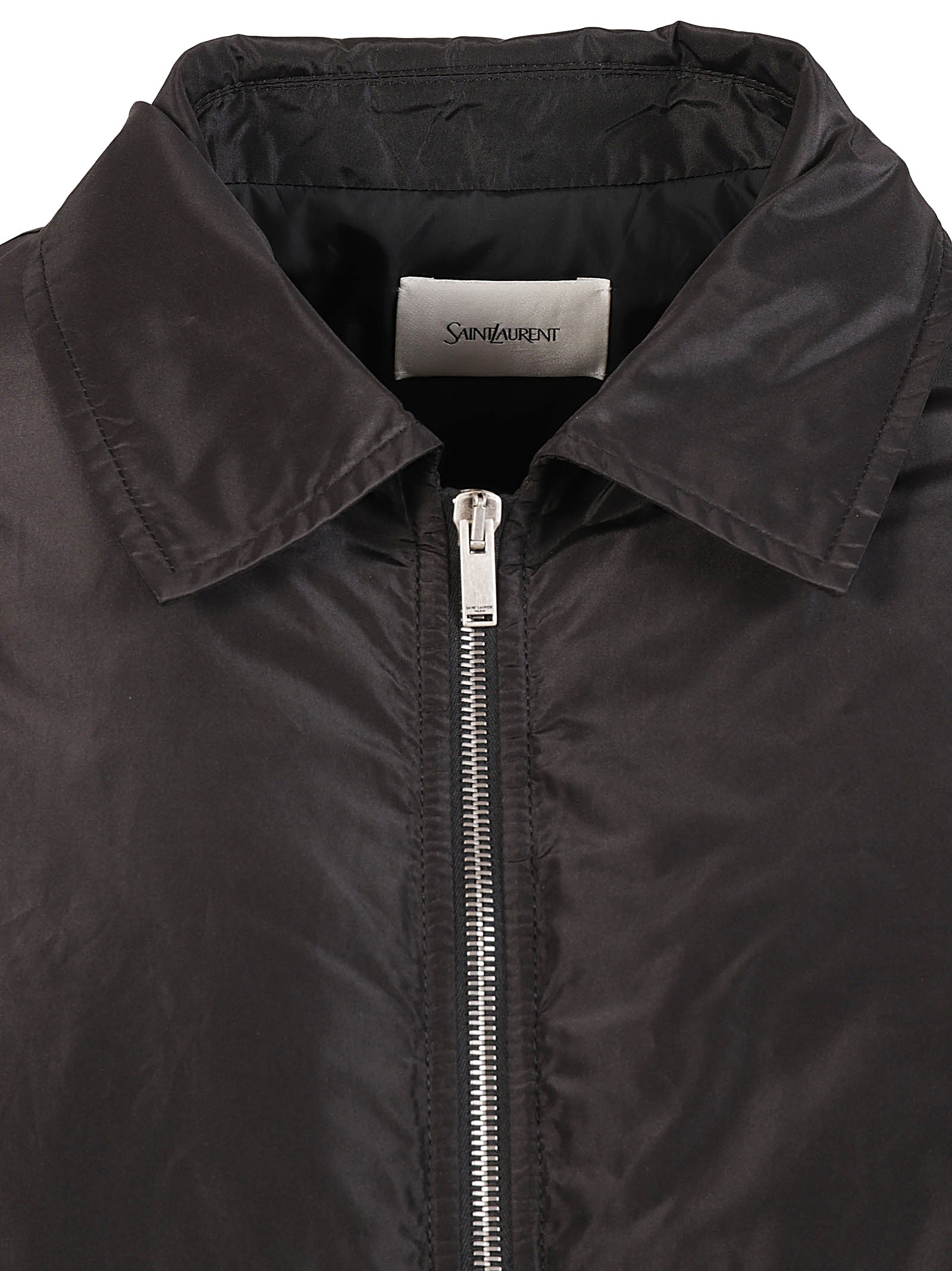 Silk Jacket with Front Zipper