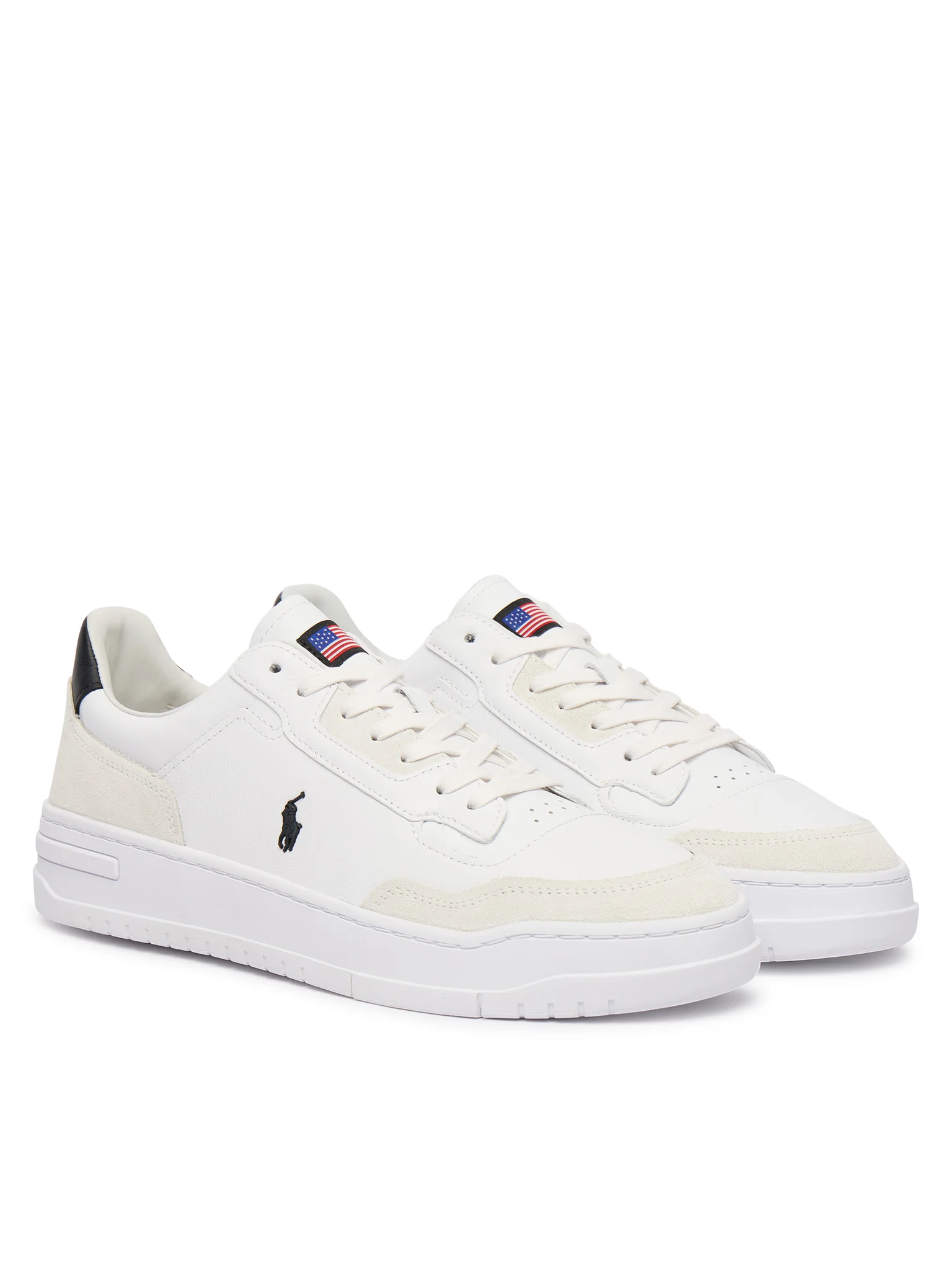 Low-Top Sneakers with Suede Overlays