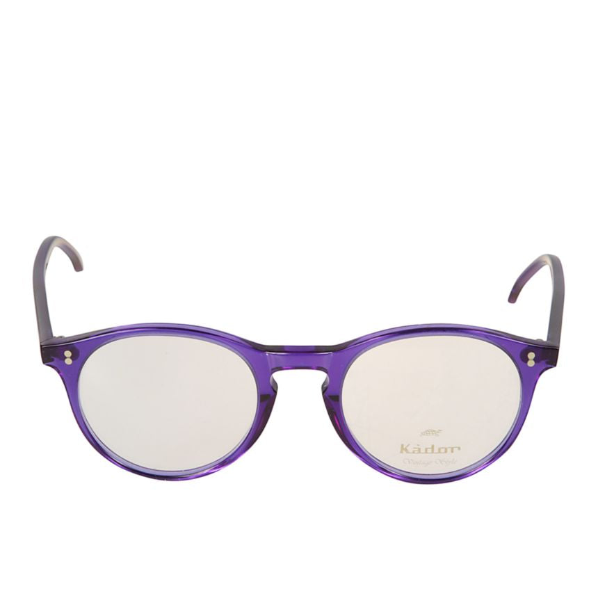 Chyli Translucent Purple Round Eyeglasses with Metal Rivet Details