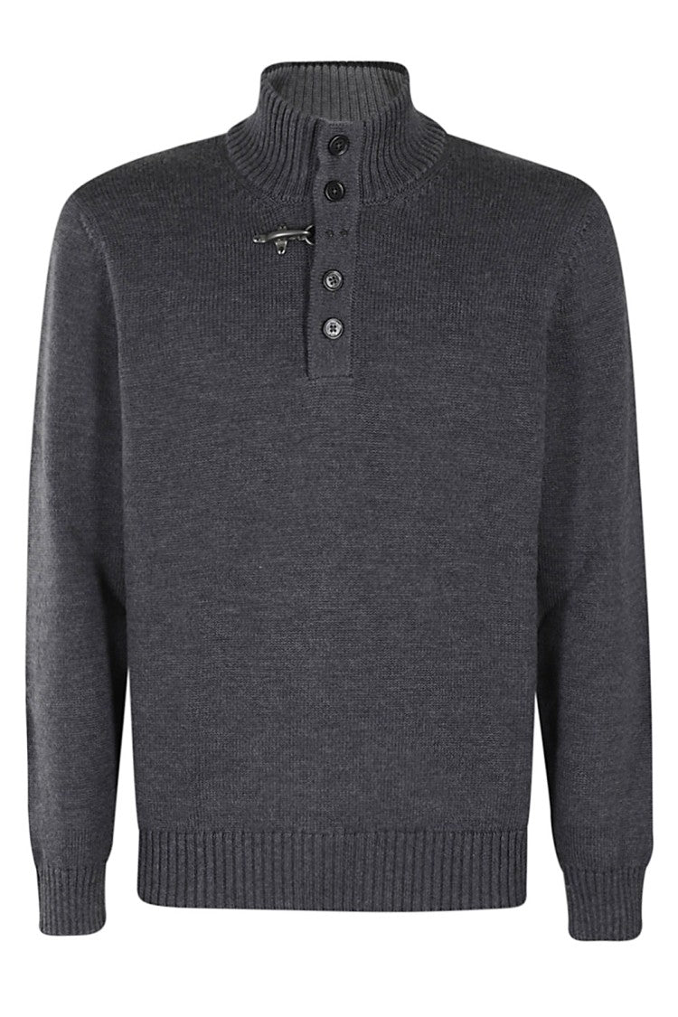 High Collar Dark Gray Pullover