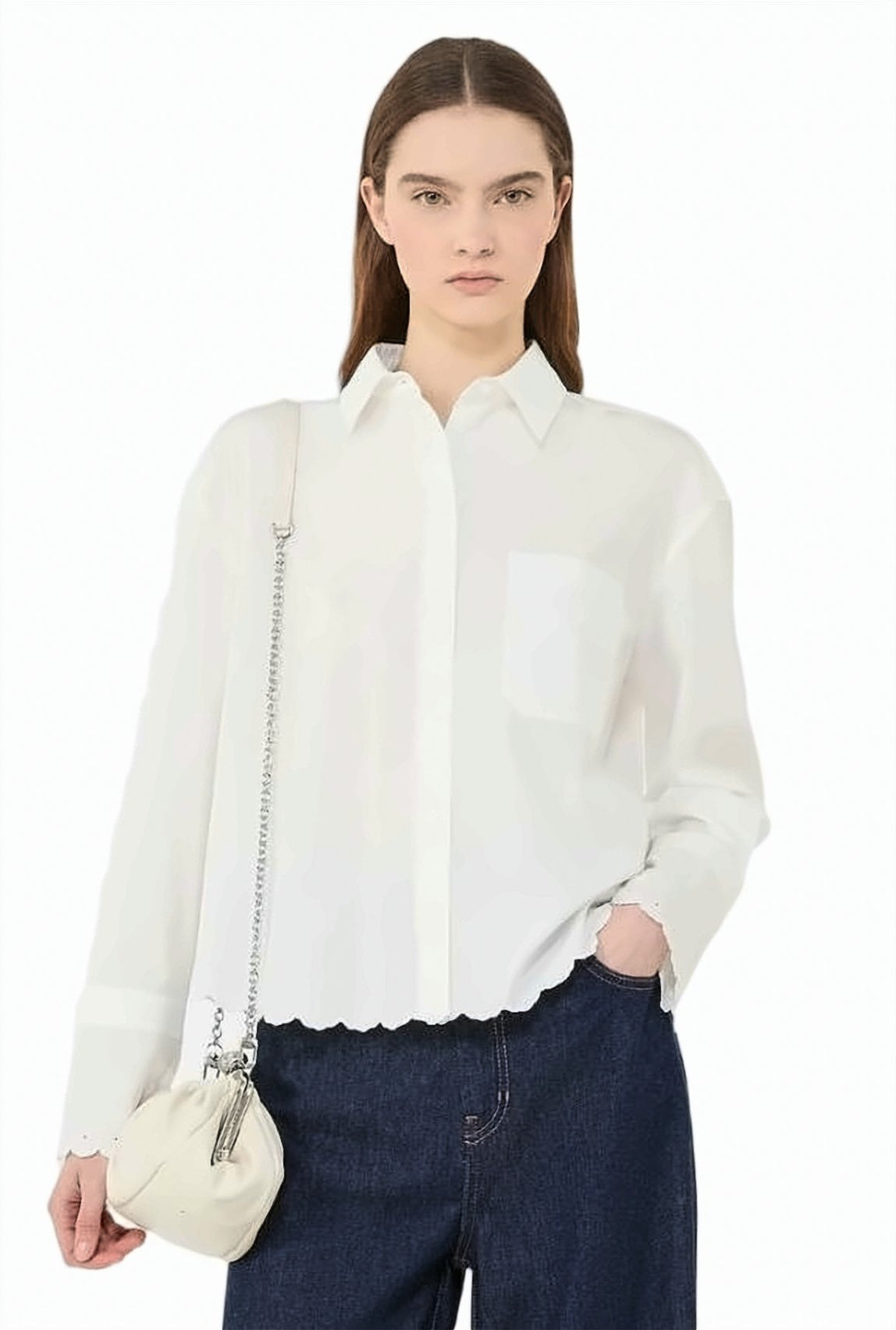 Cotton Poplin Lace Shirt