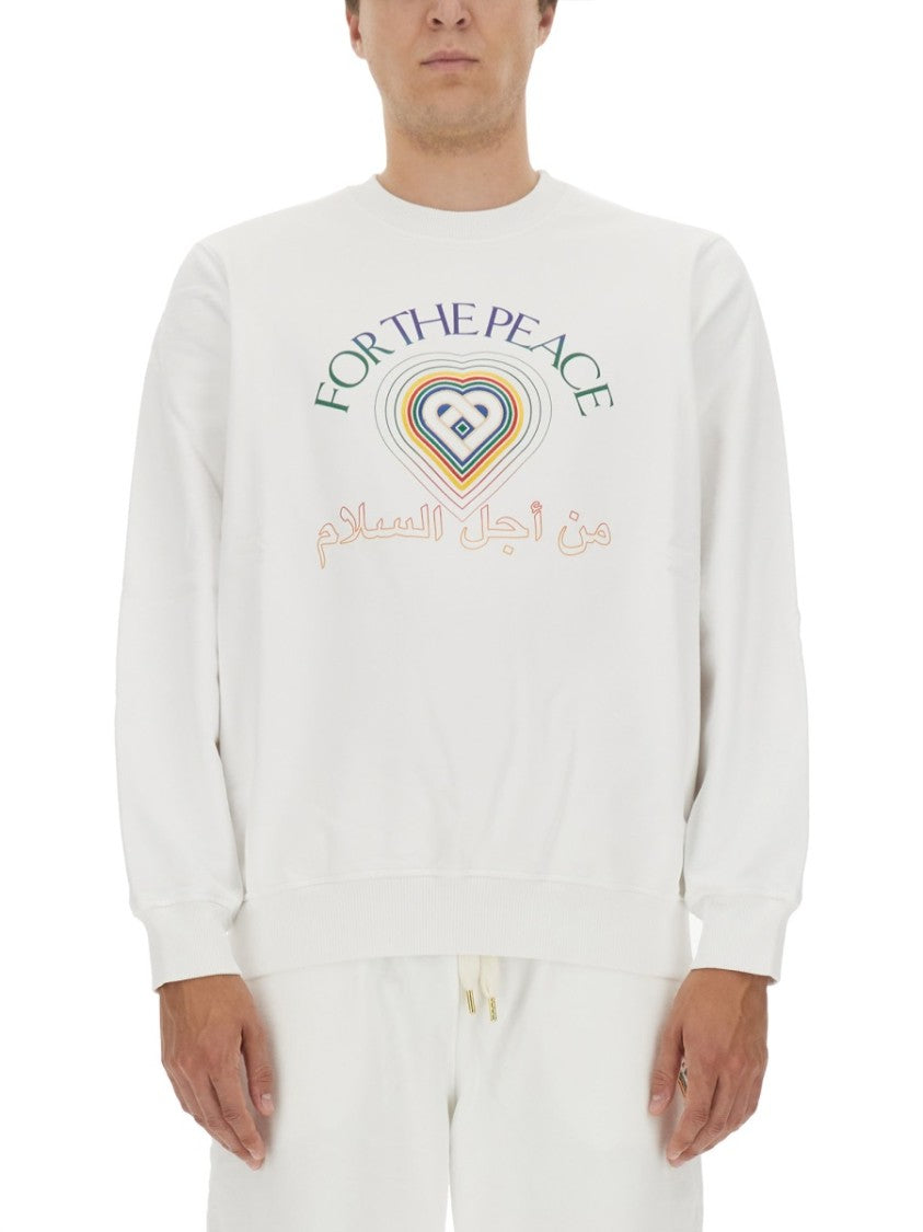 Regular Fit White Sweatshirt