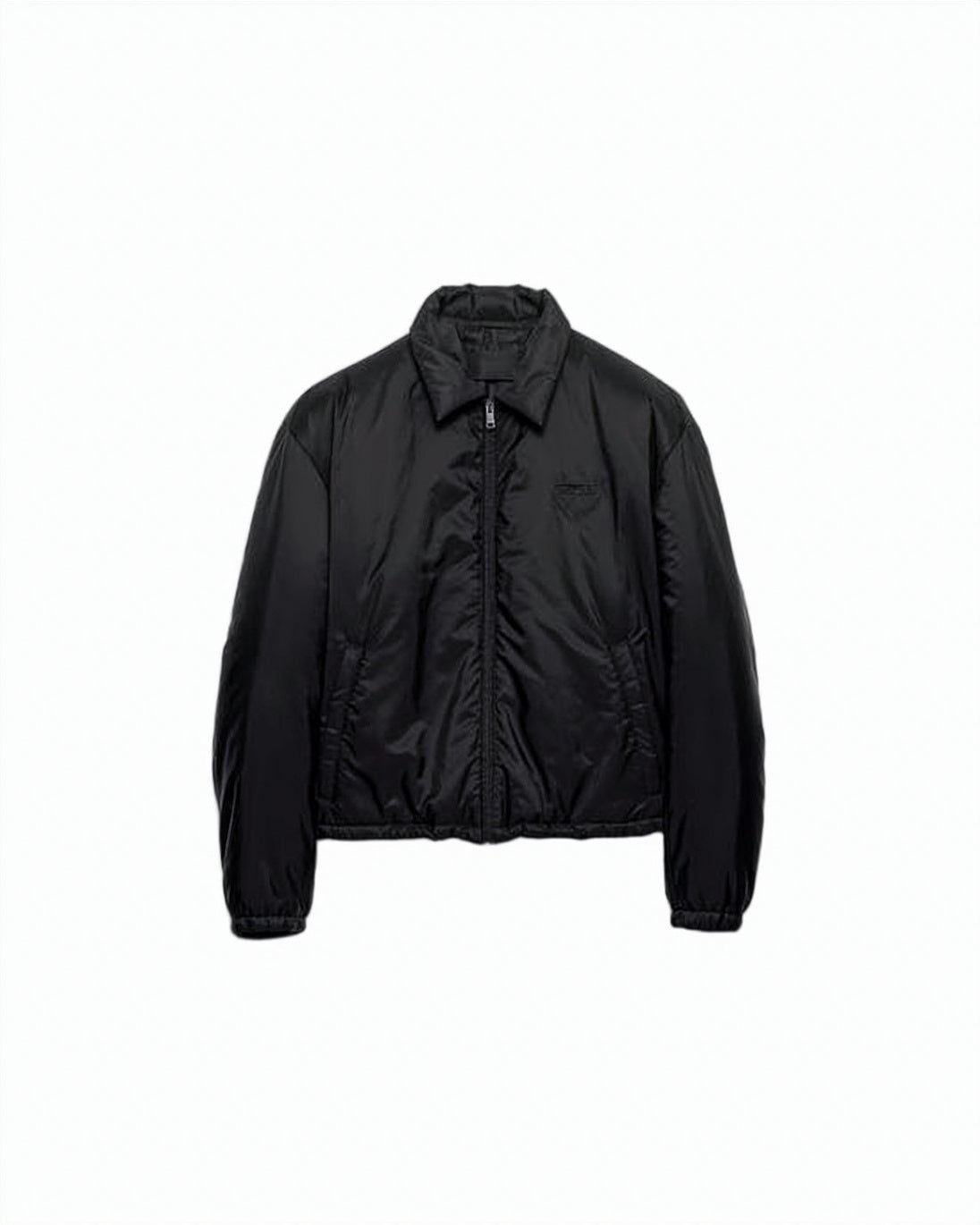 Black Lightweight Jacket with Classic Collar