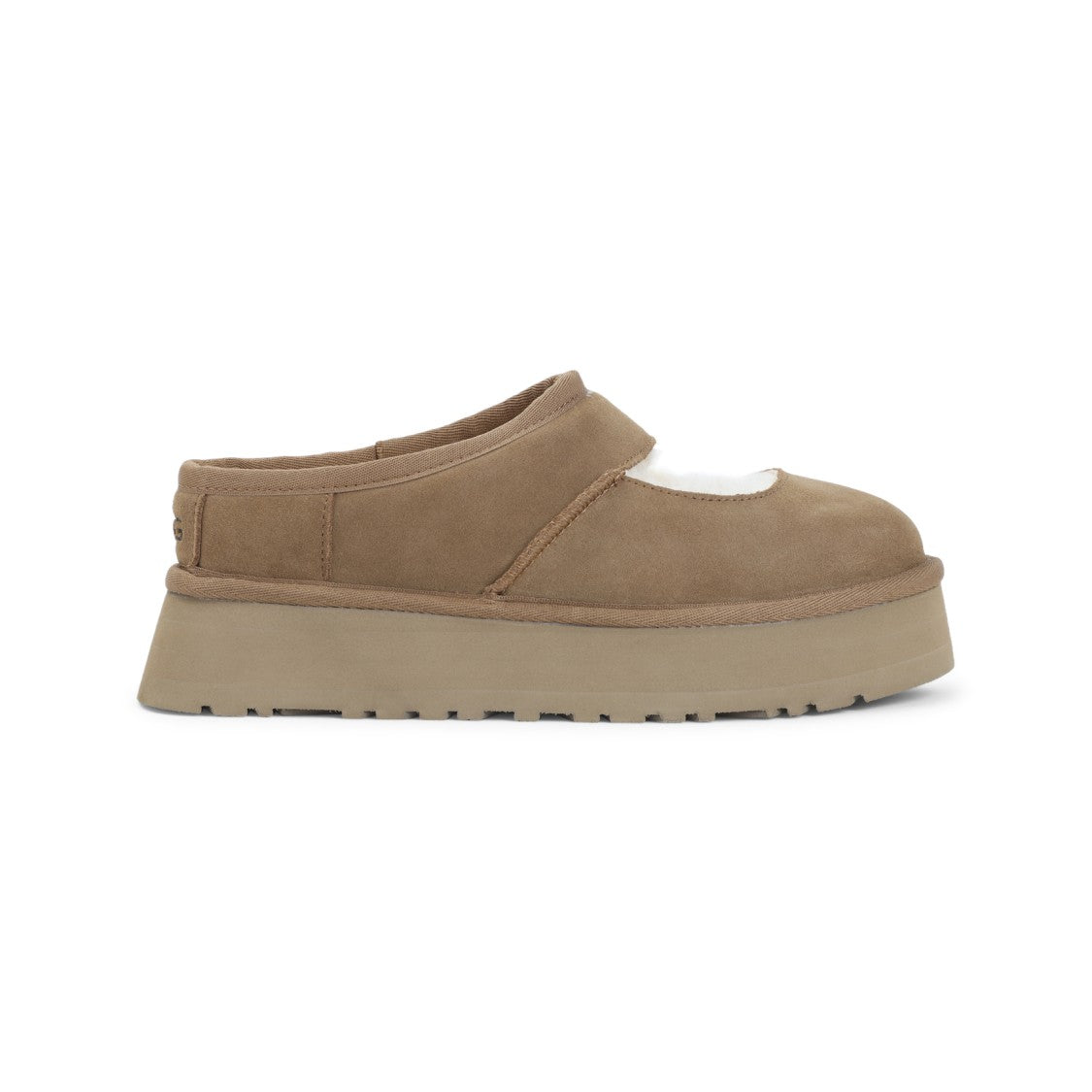 Suede Slippers with Plush Mutton Lining