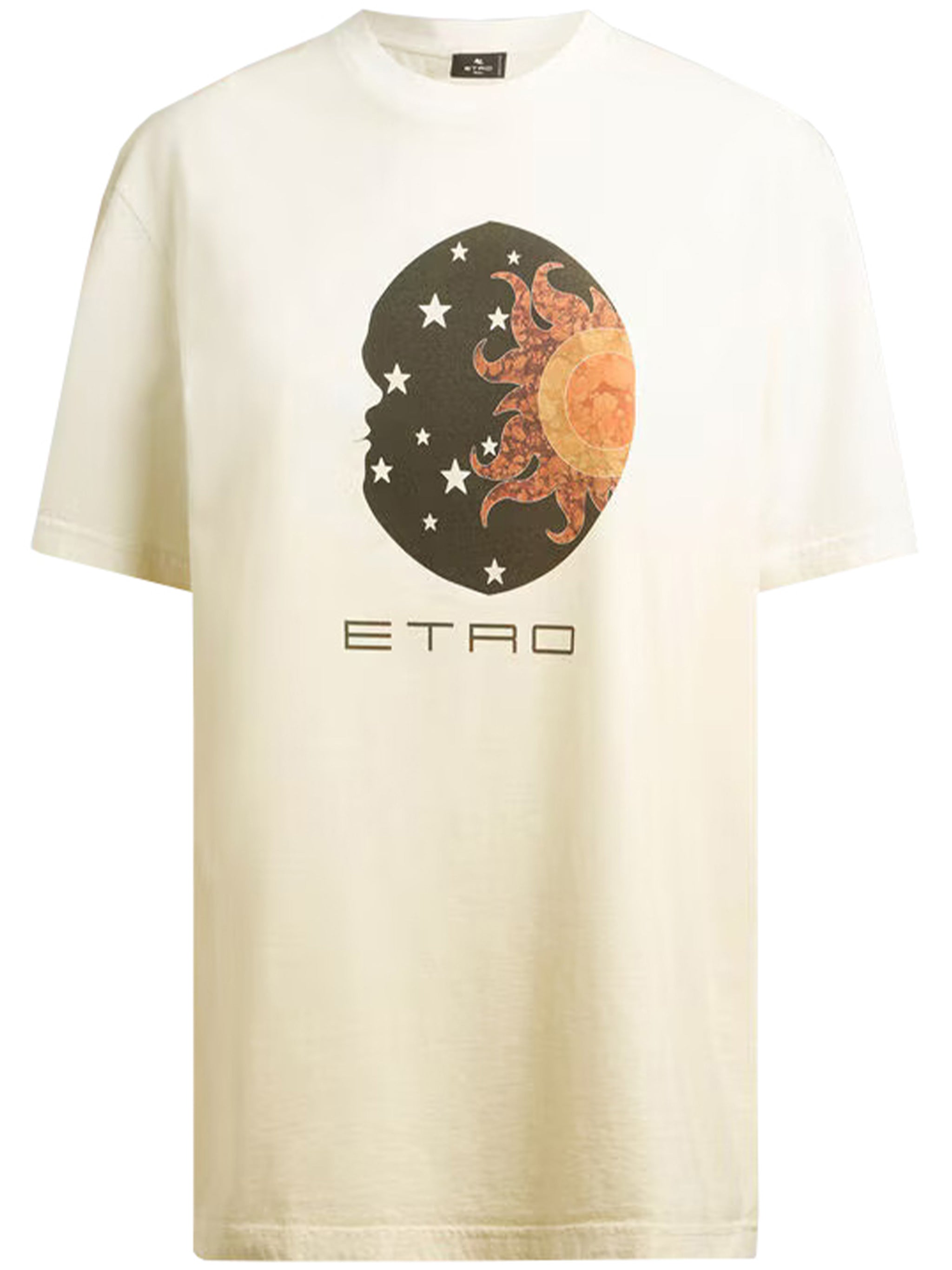 White Celestial Graphic Relaxed-Fit T-Shirt