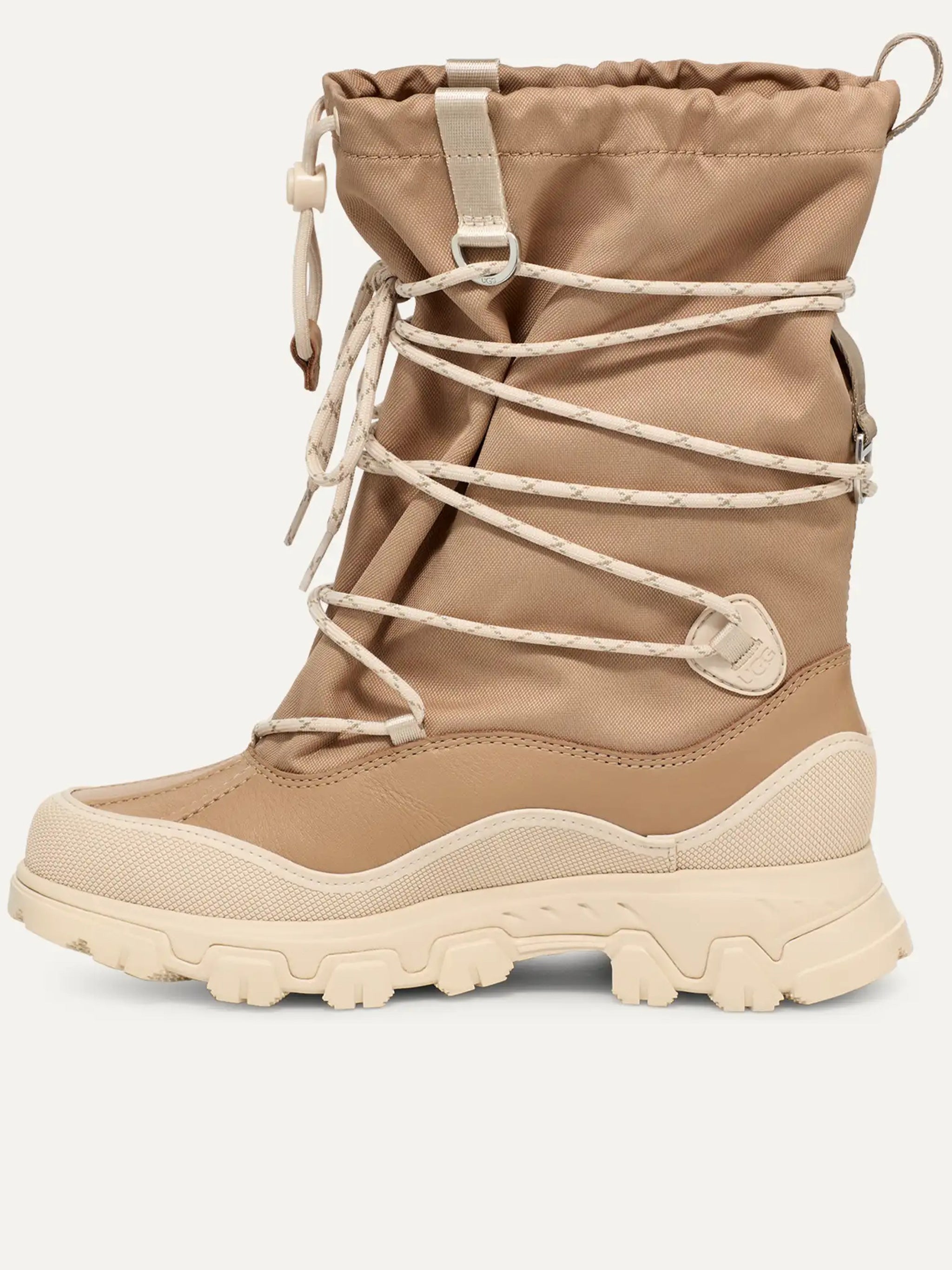 Beige Metropeak Mid-Calf Utilitarian Boots