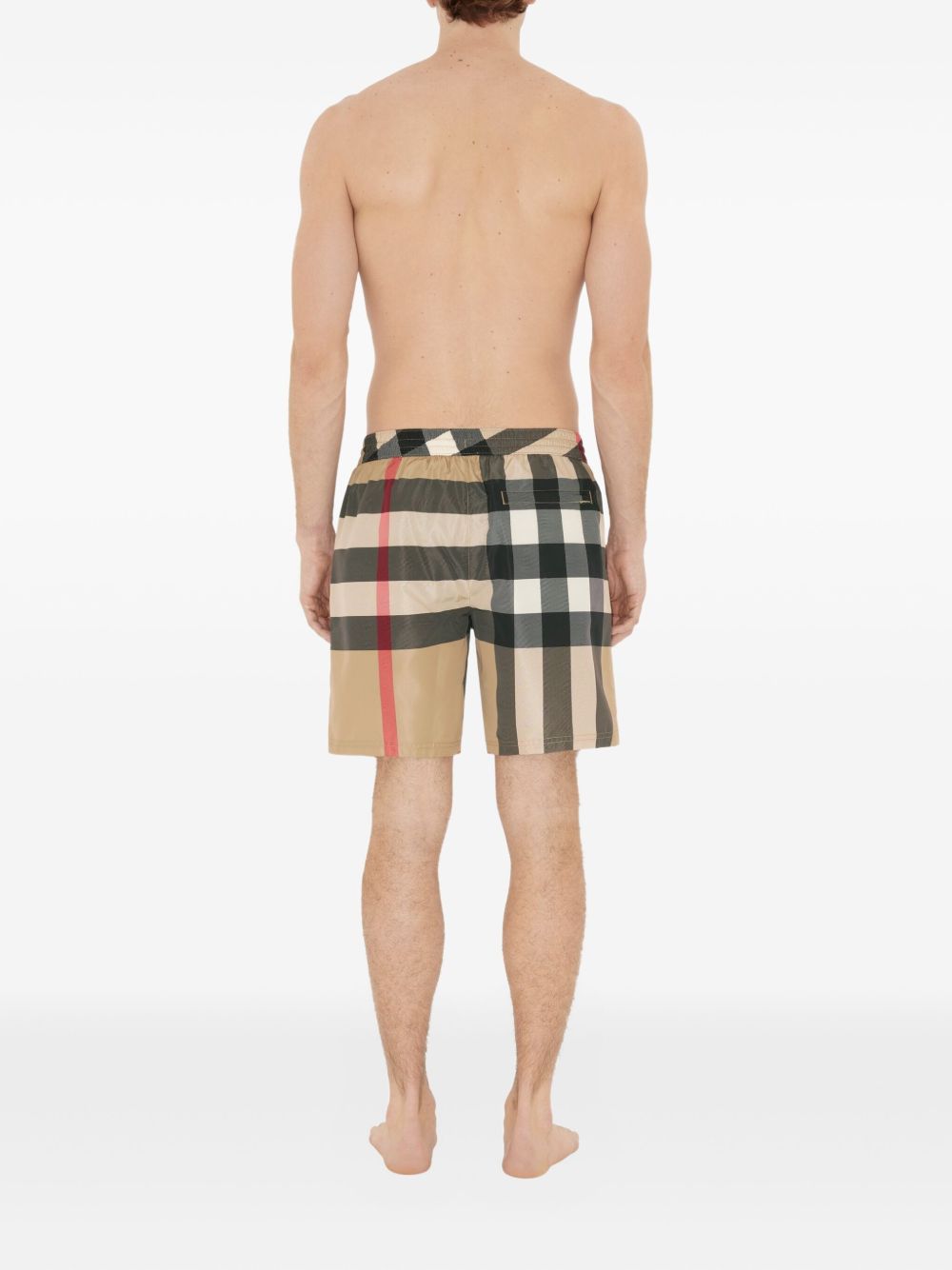 Classic Check Pattern Shorts With Adjustable Waistband
