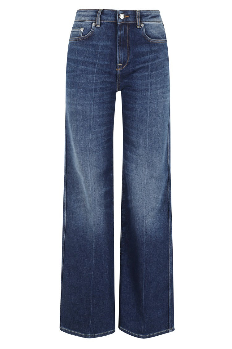 Wide-Leg Denim Jeans