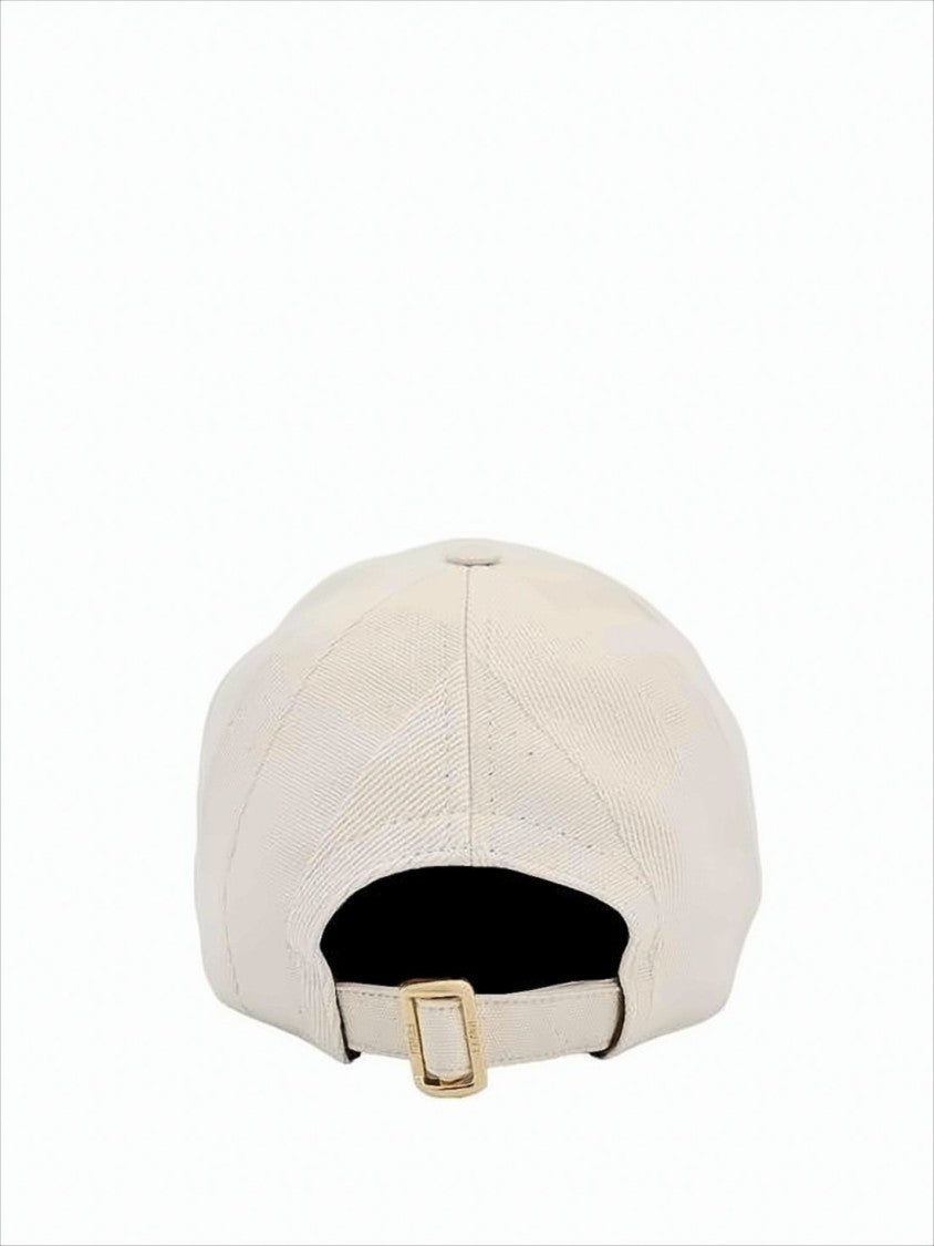 Structured Cotton Baseball Cap with Embroidered Lettering