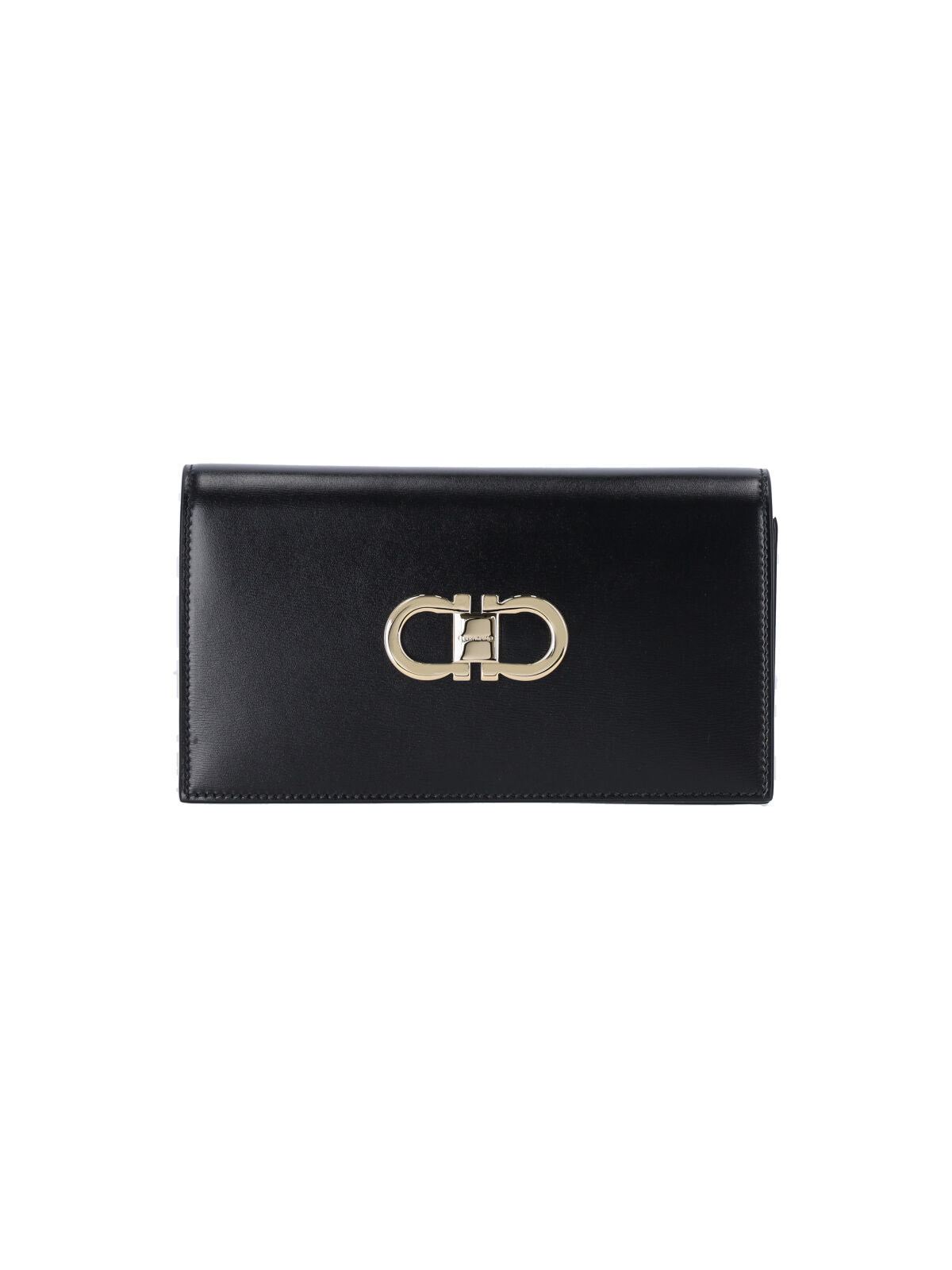 Black Mini Gancini Brushed Leather Bag