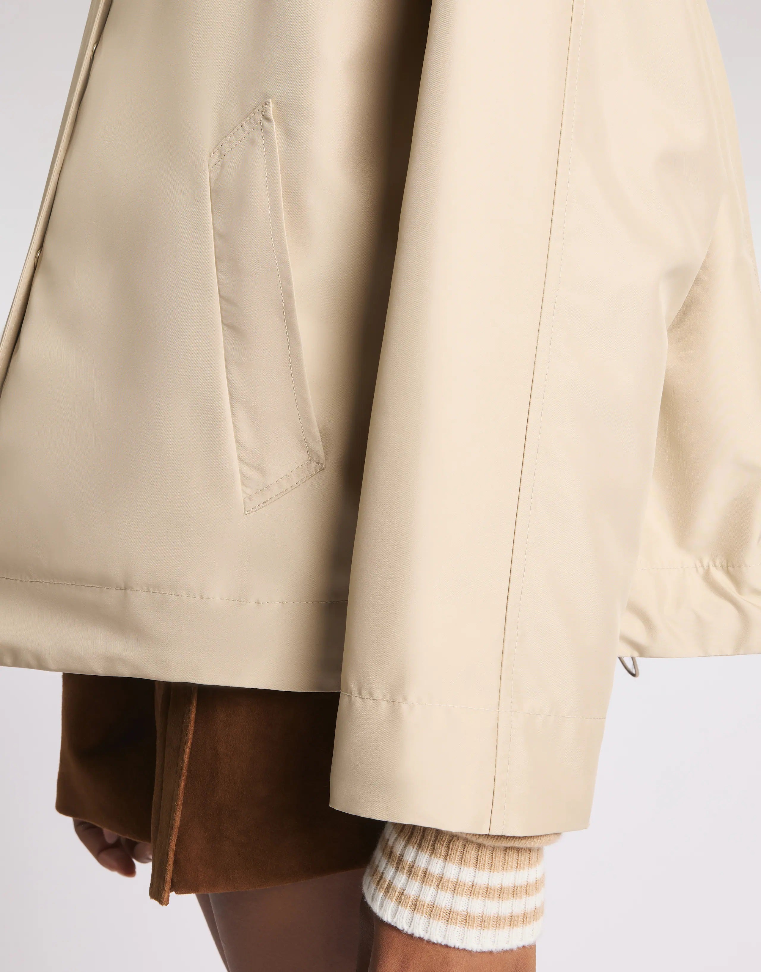 Short Parka with Integrated Hood