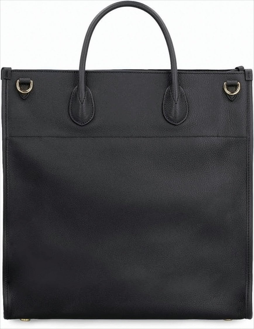 Textured Leather Tote Bag
