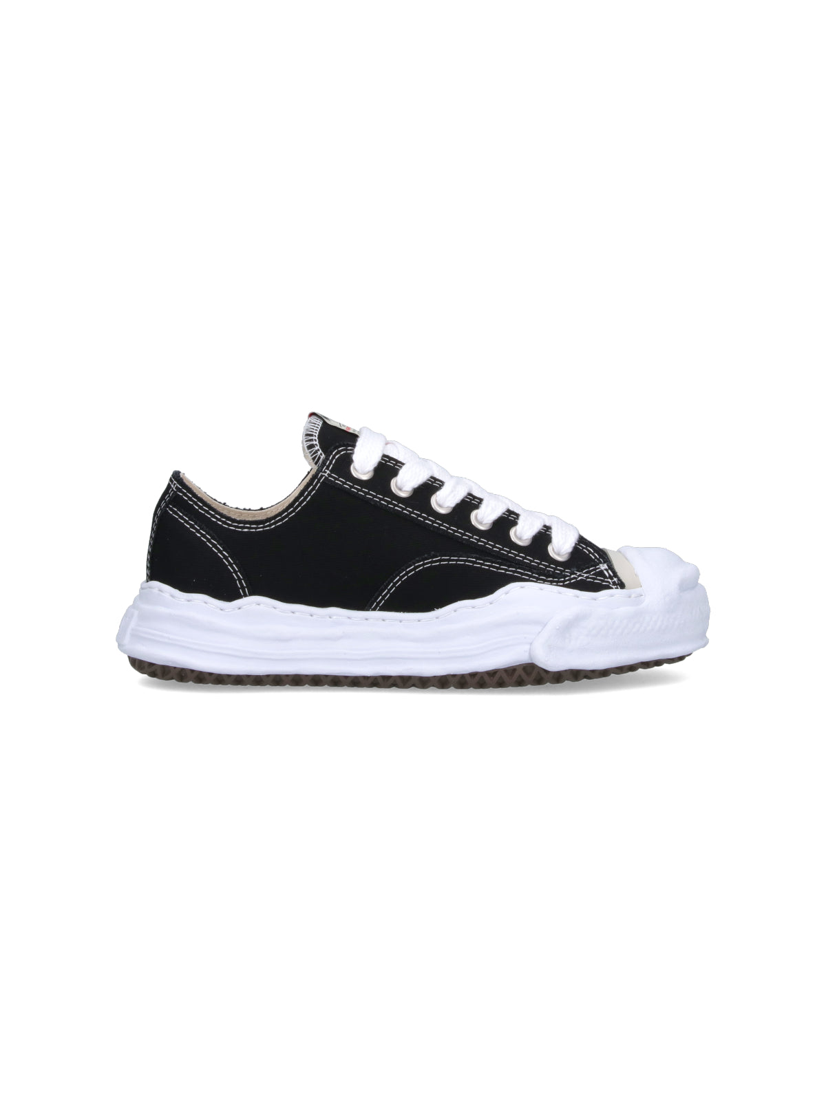 Black Hank OG Contrasting Stitching Sneakers