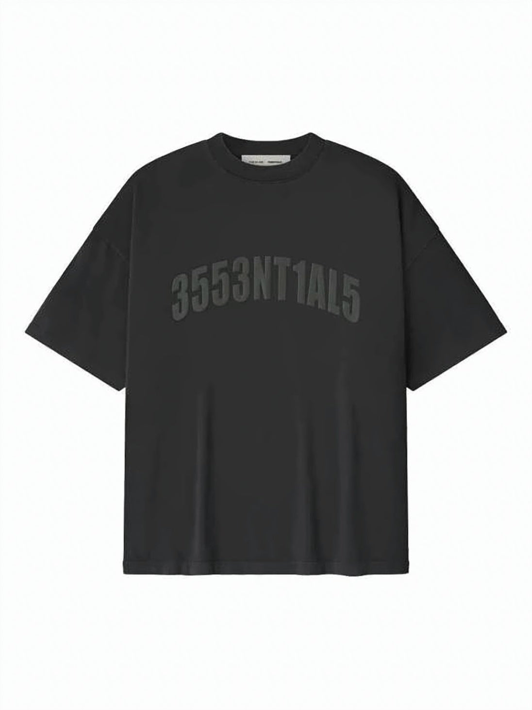 Boxy Black Crew Neck T-Shirt